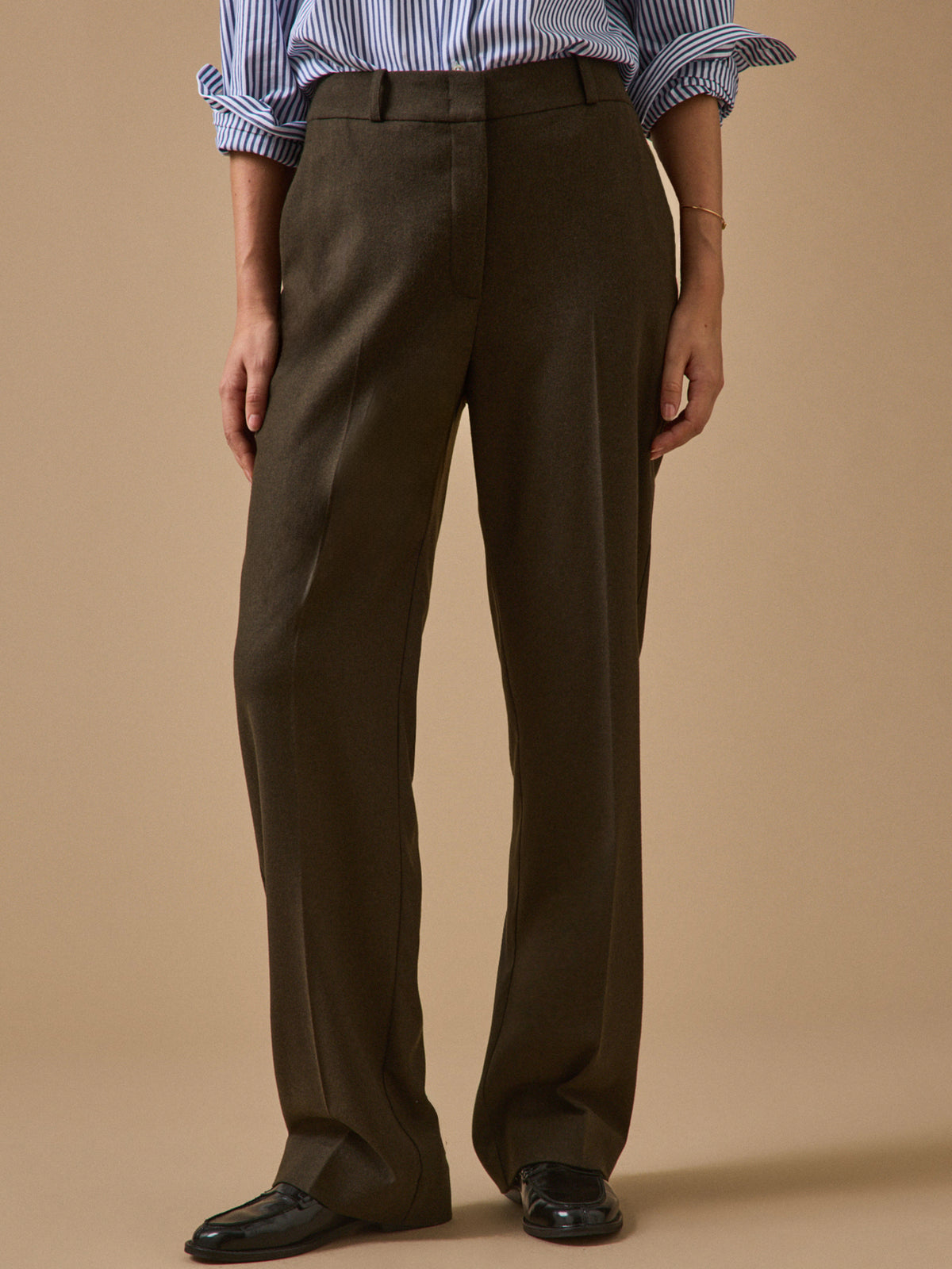 Pantalon droit flanelle femme Alma