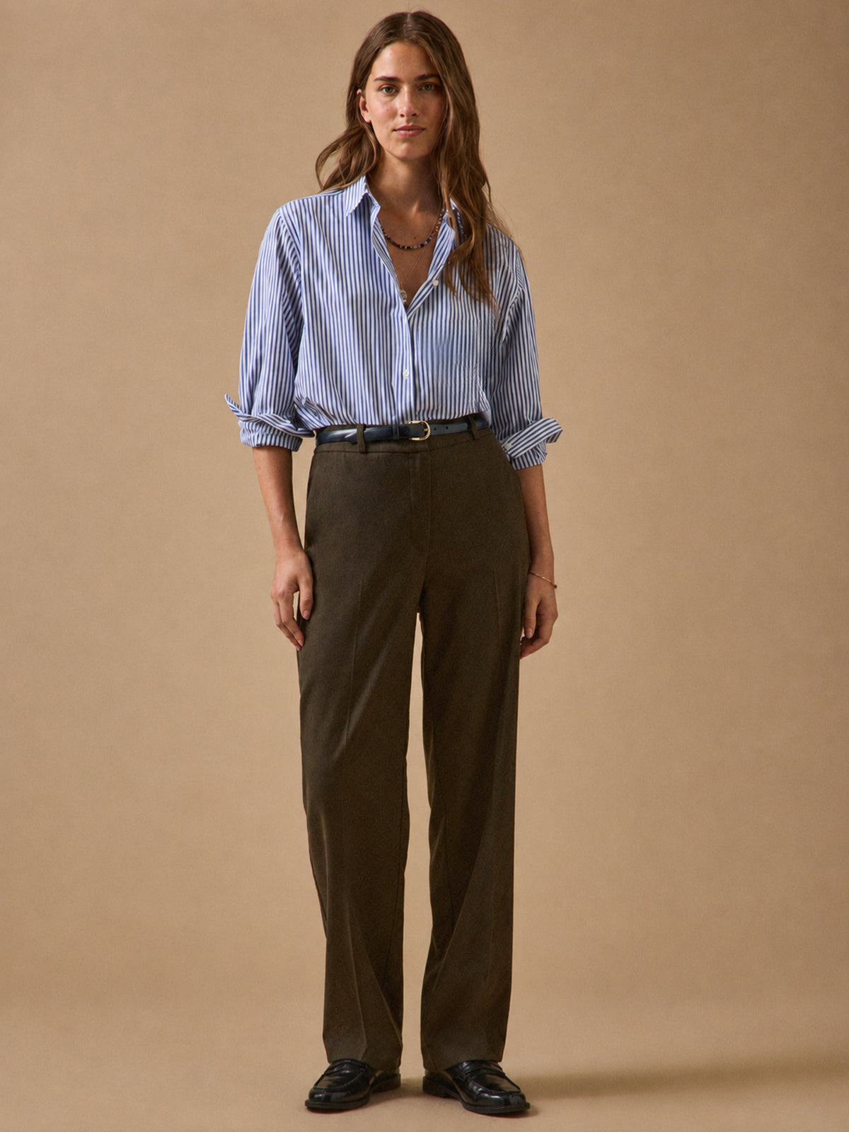 Pantalon droit flanelle femme Alma