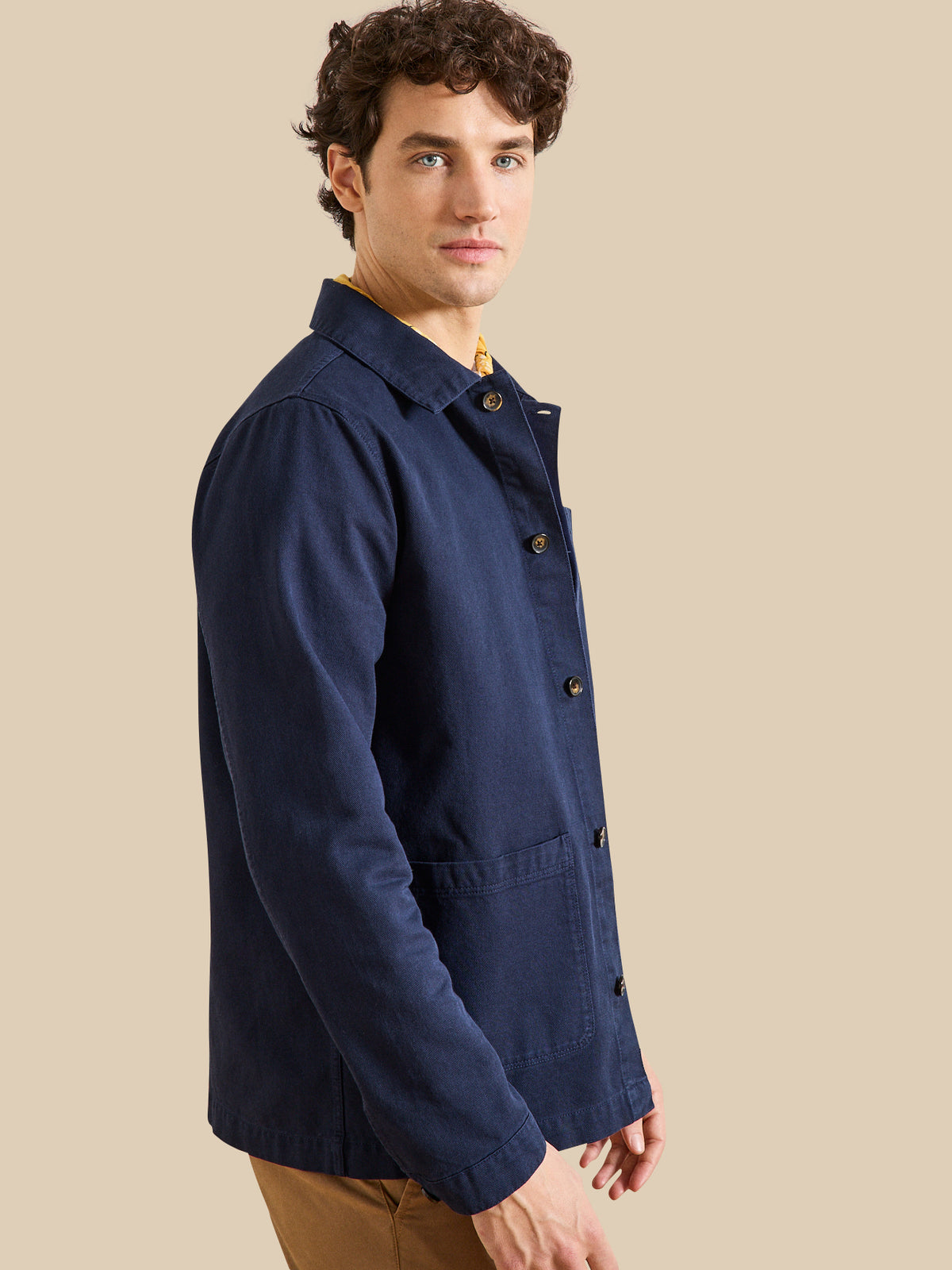 Men's utility jacket in a recycled cotton twill