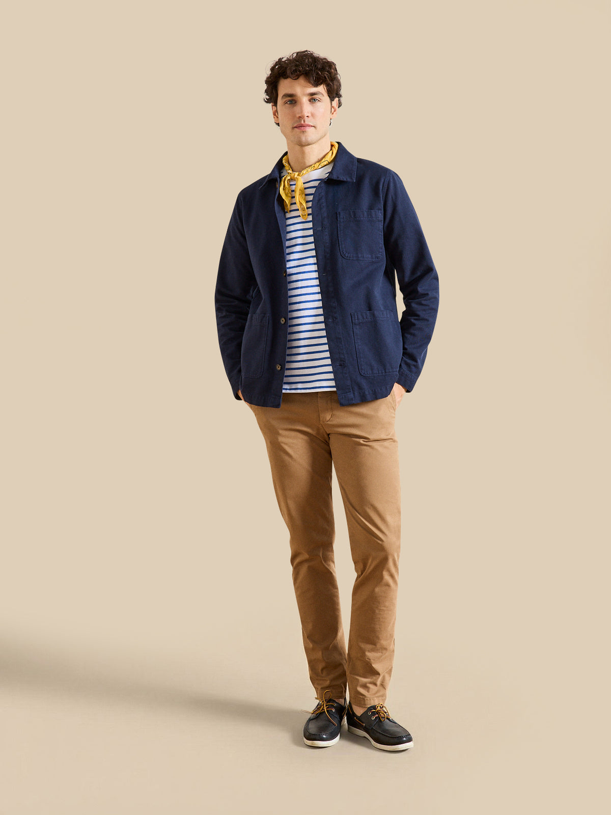 Men's utility jacket in a recycled cotton twill