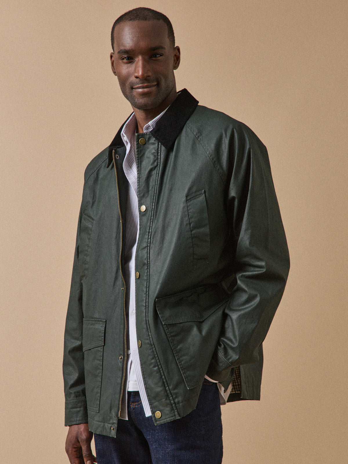 Veste homme coton enduit