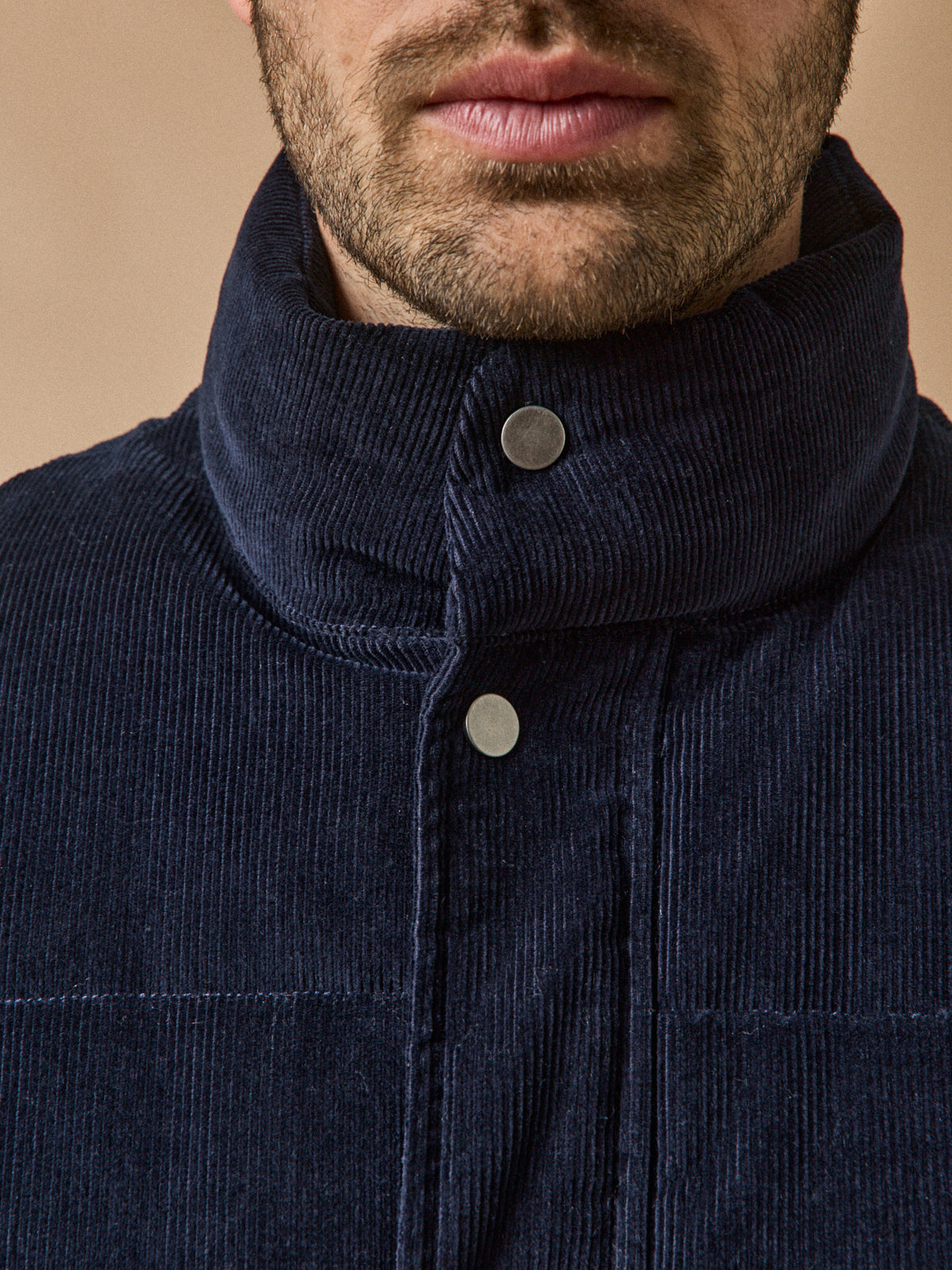 Veste matelassée sans manches velours homme
