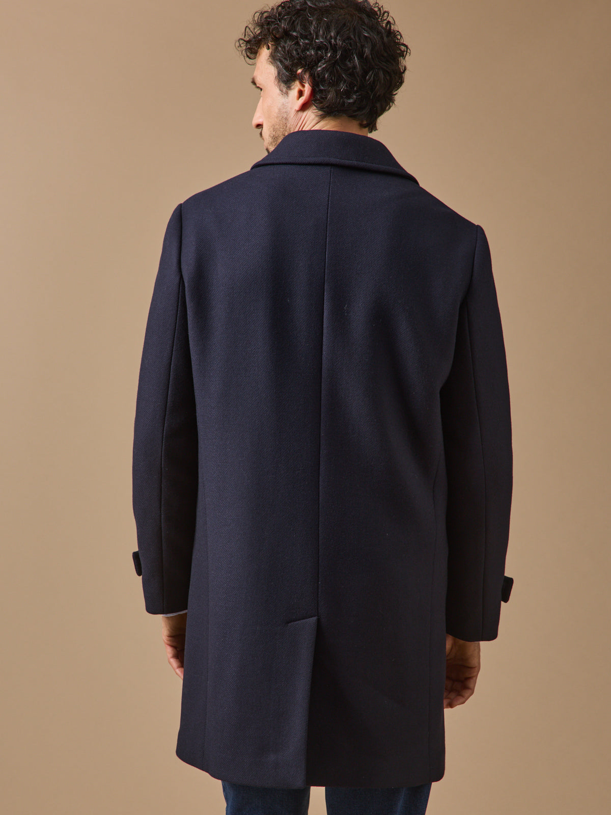Men's woolen top coat