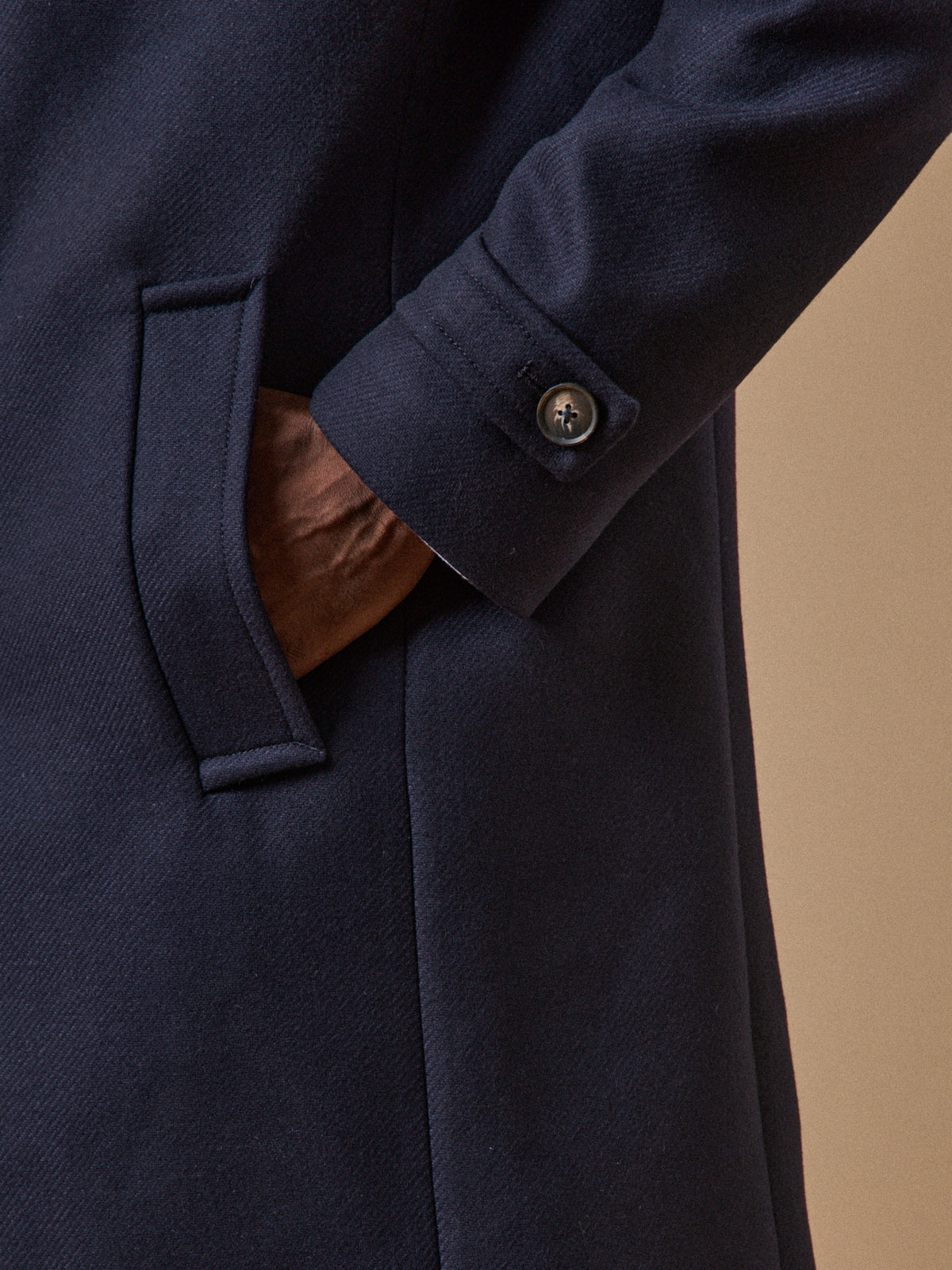 Men's woolen top coat