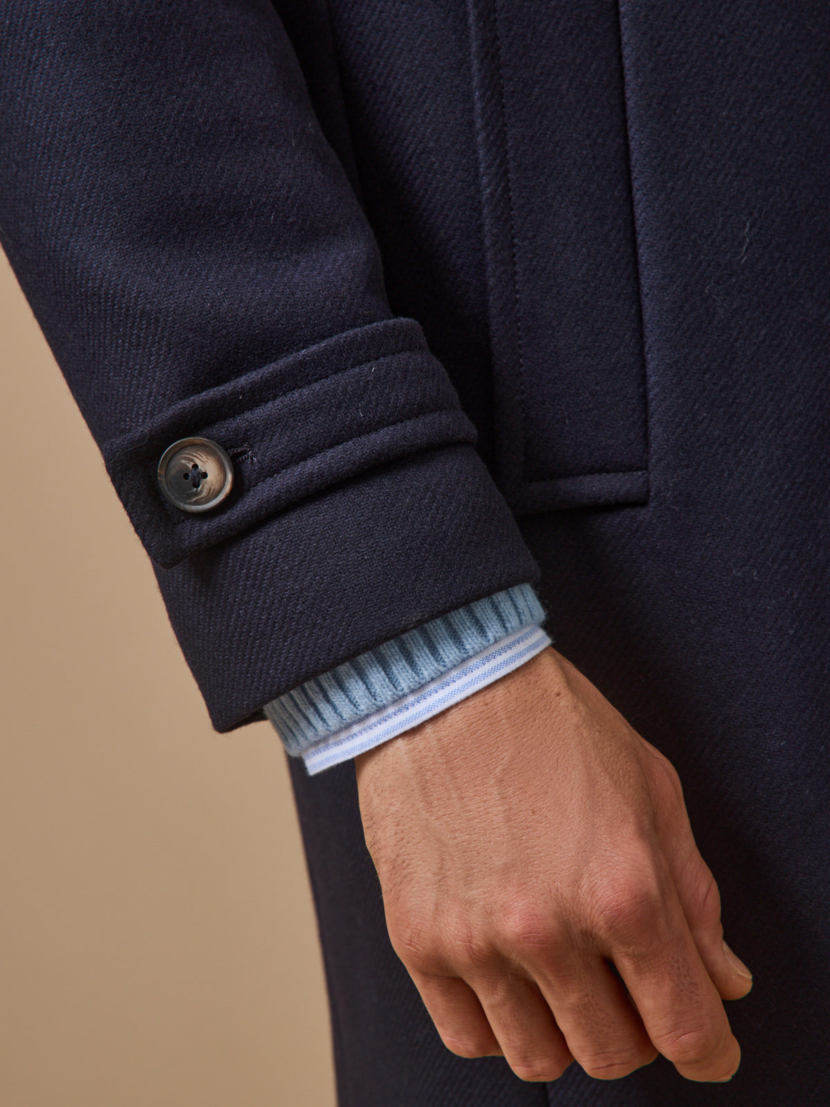 Men's woolen top coat