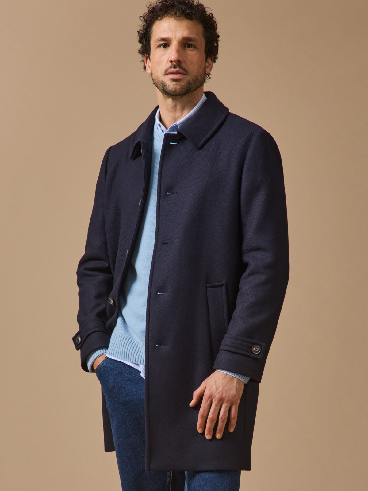 Manteau pardessus lainage homme