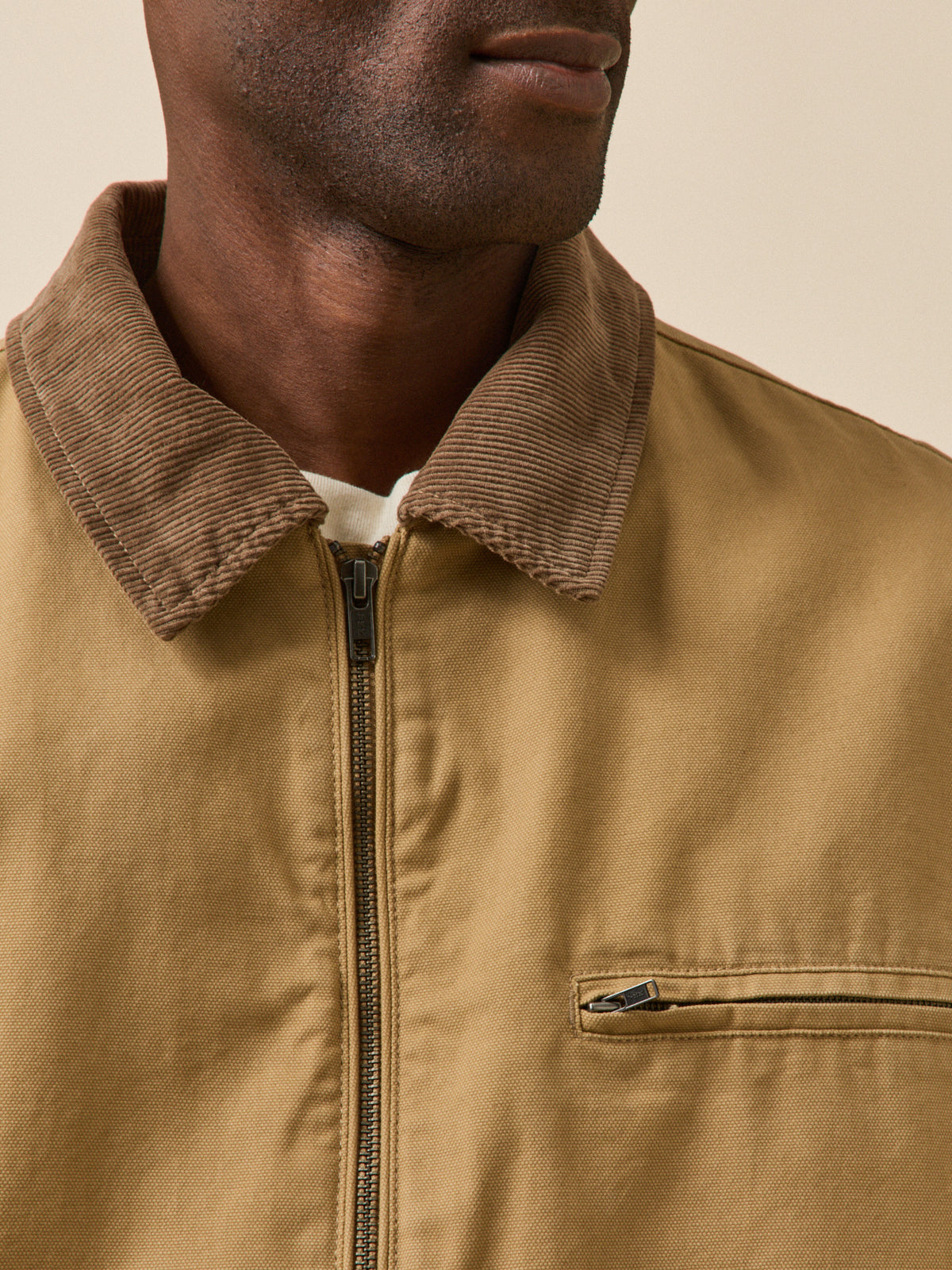 Veste col velours homme