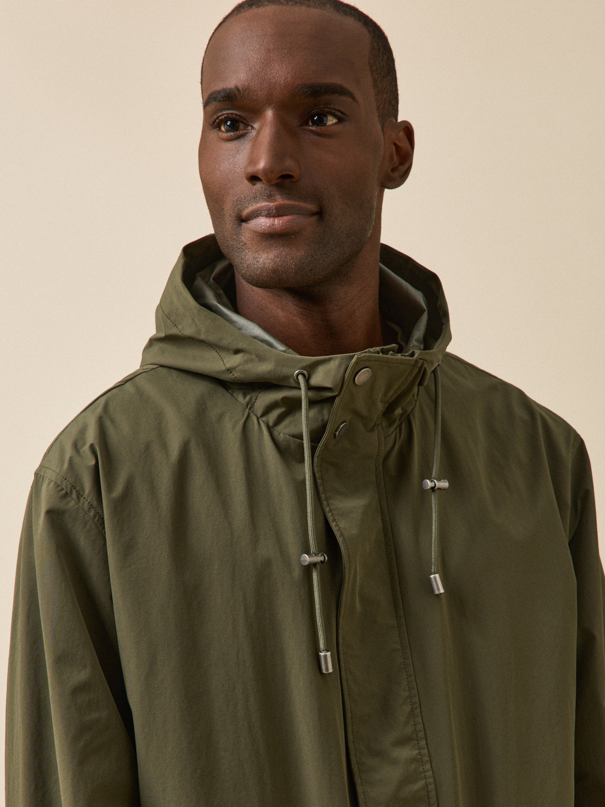 Men's long and lightweight parka