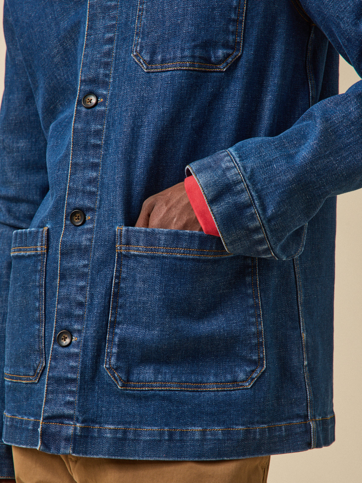 Veste worker homme denim coton recyclé