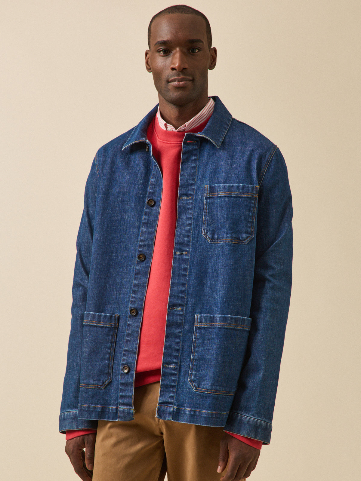 Veste worker homme denim coton recyclé