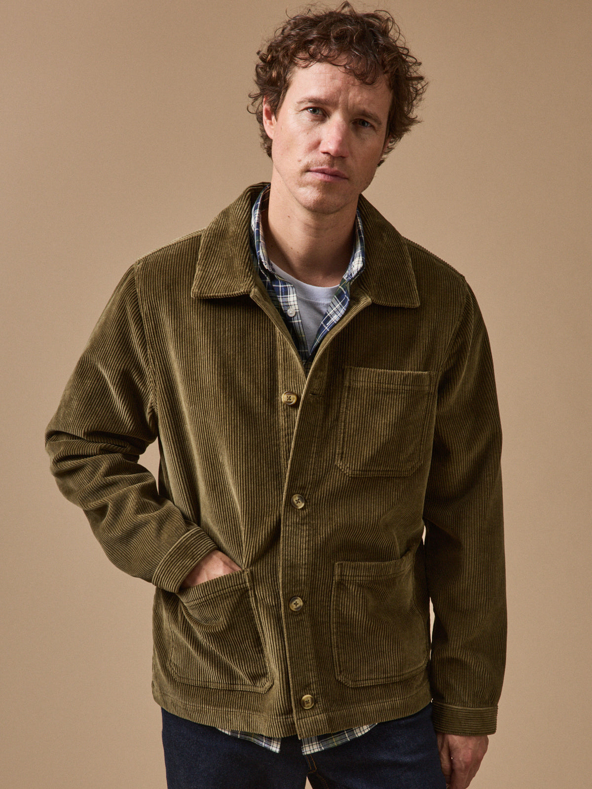 Men's corduroy utility-style jacket