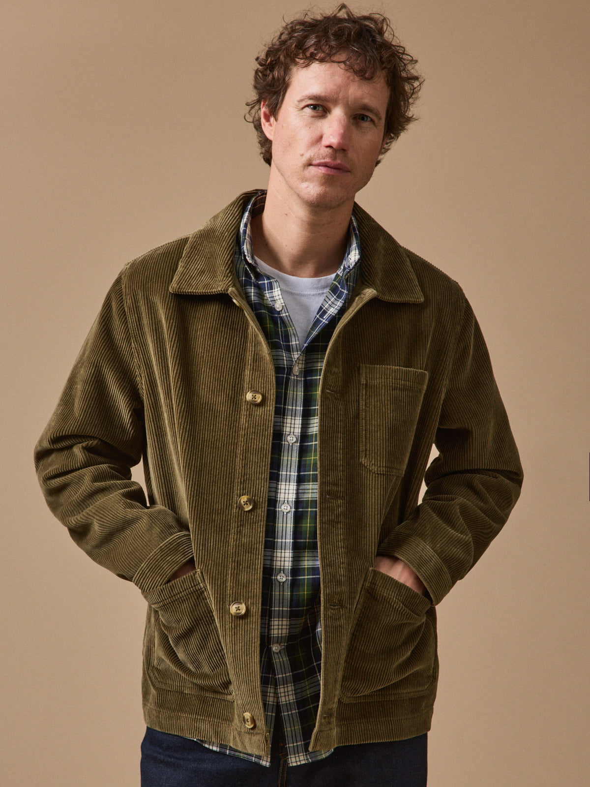 Veste worker velours côtelé homme