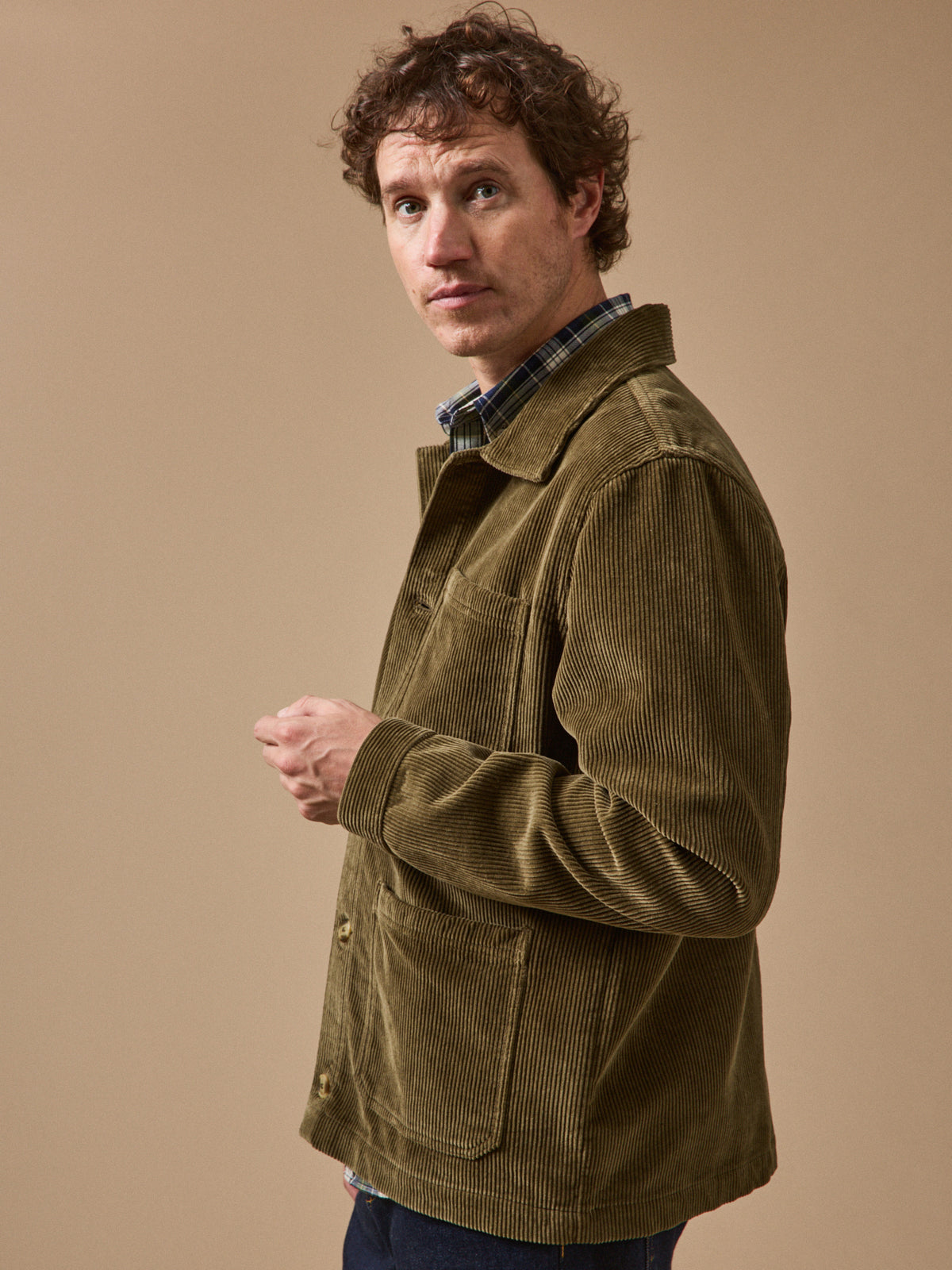 Men's corduroy utility-style jacket