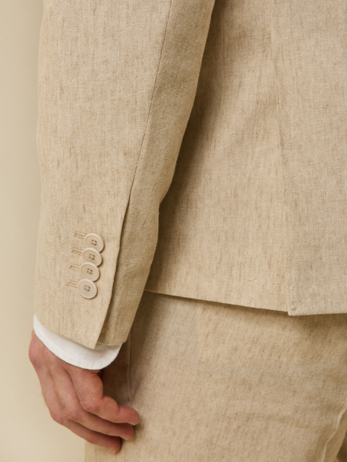 Men's suit jacket in linen blend