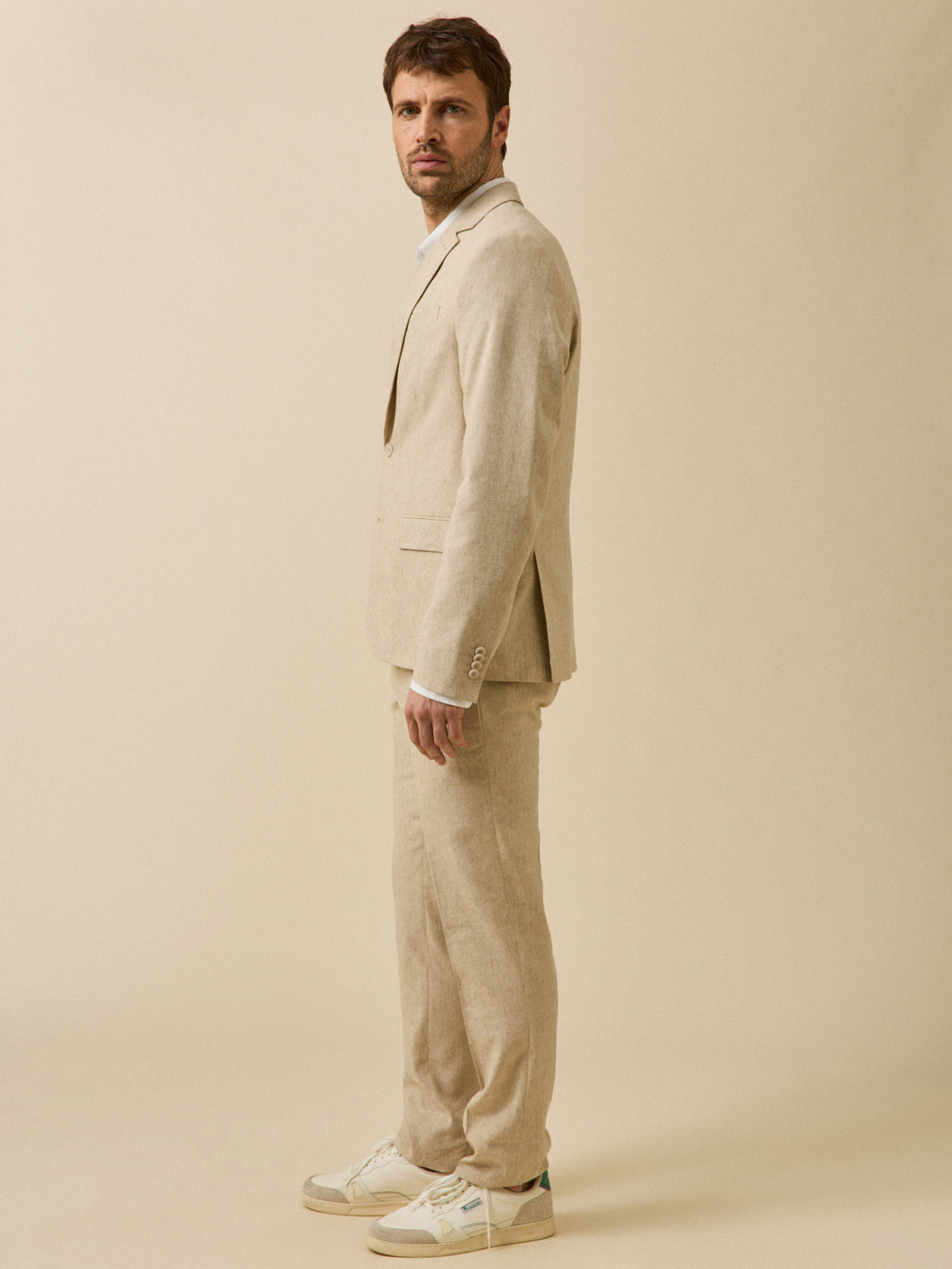 Men's suit jacket in linen blend