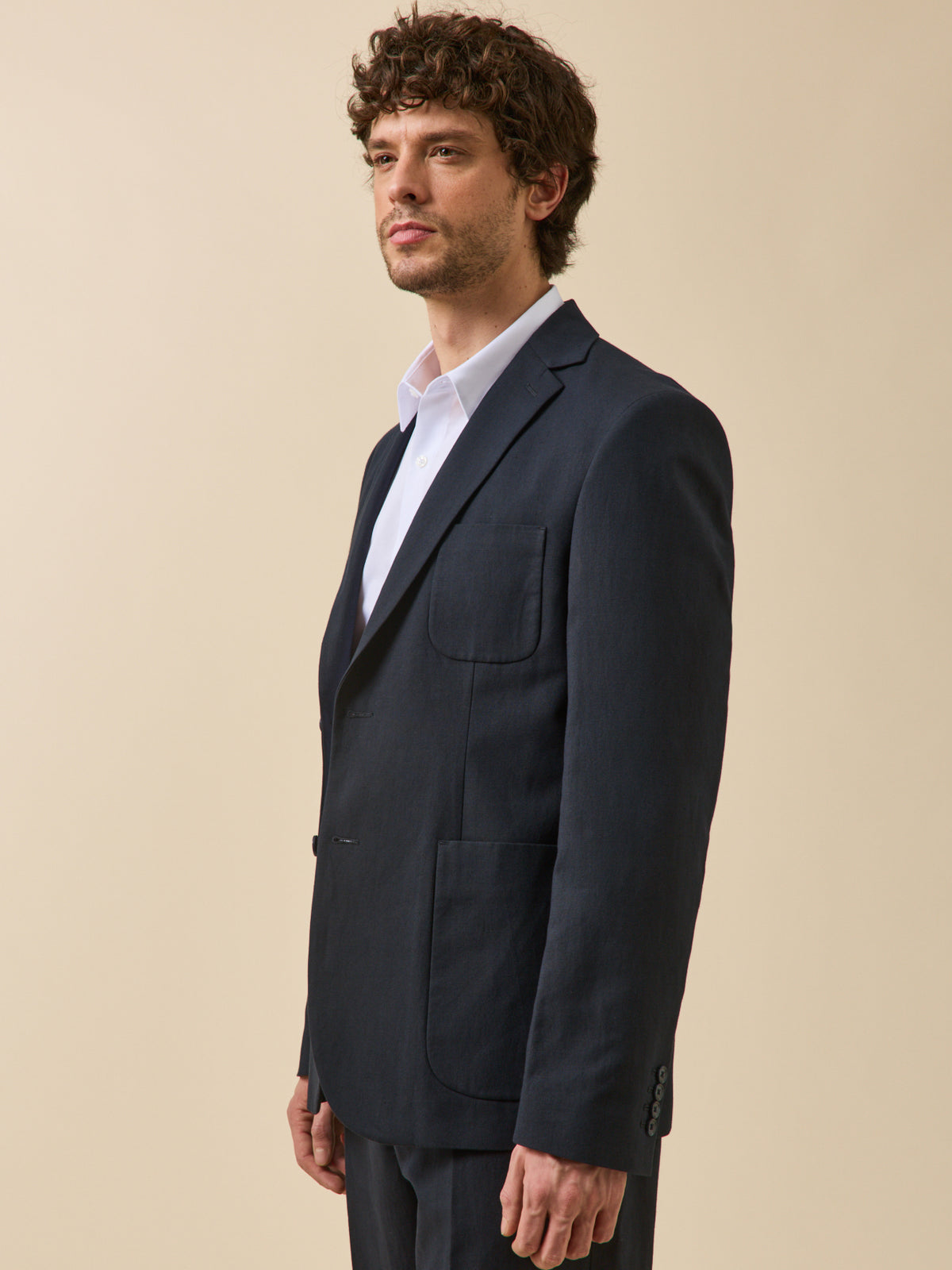 Veste de costume homme coton et lin