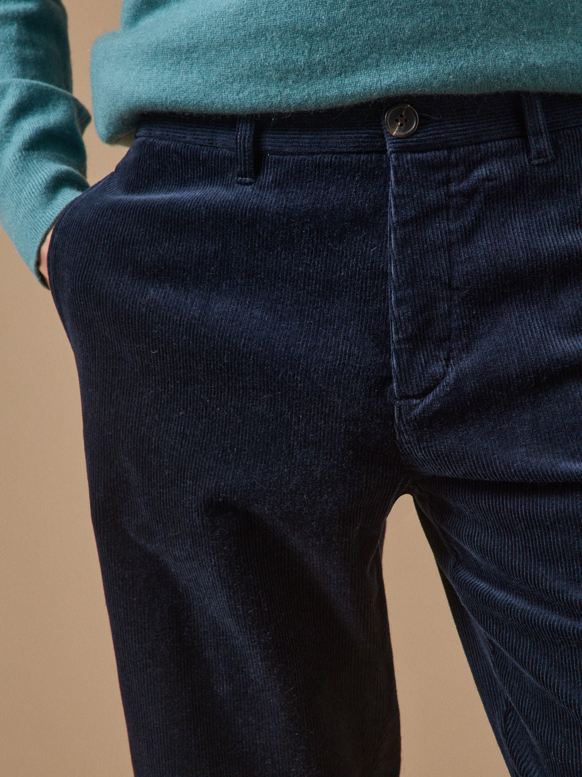 Chino velours regular homme