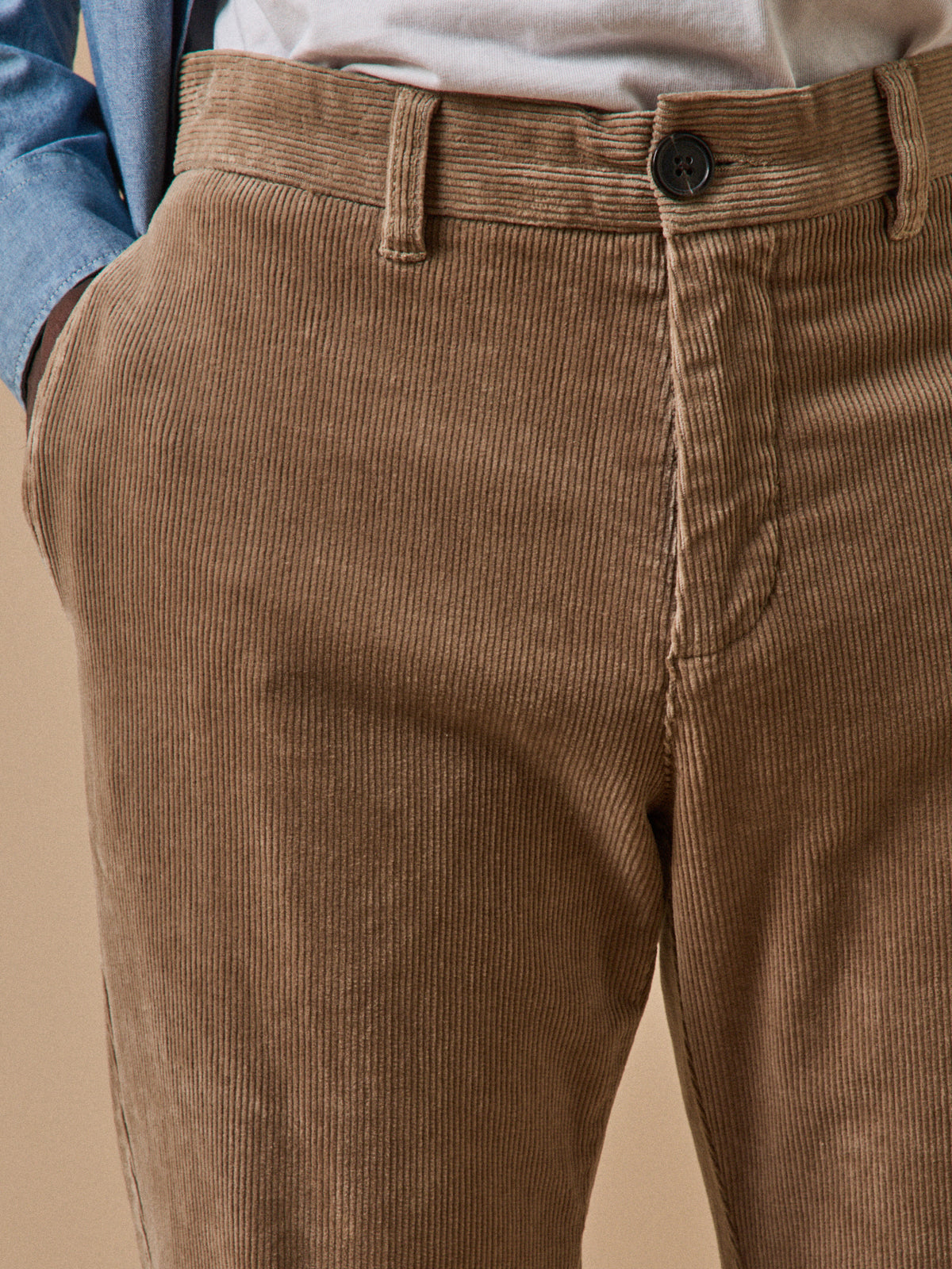 Chino velours regular homme