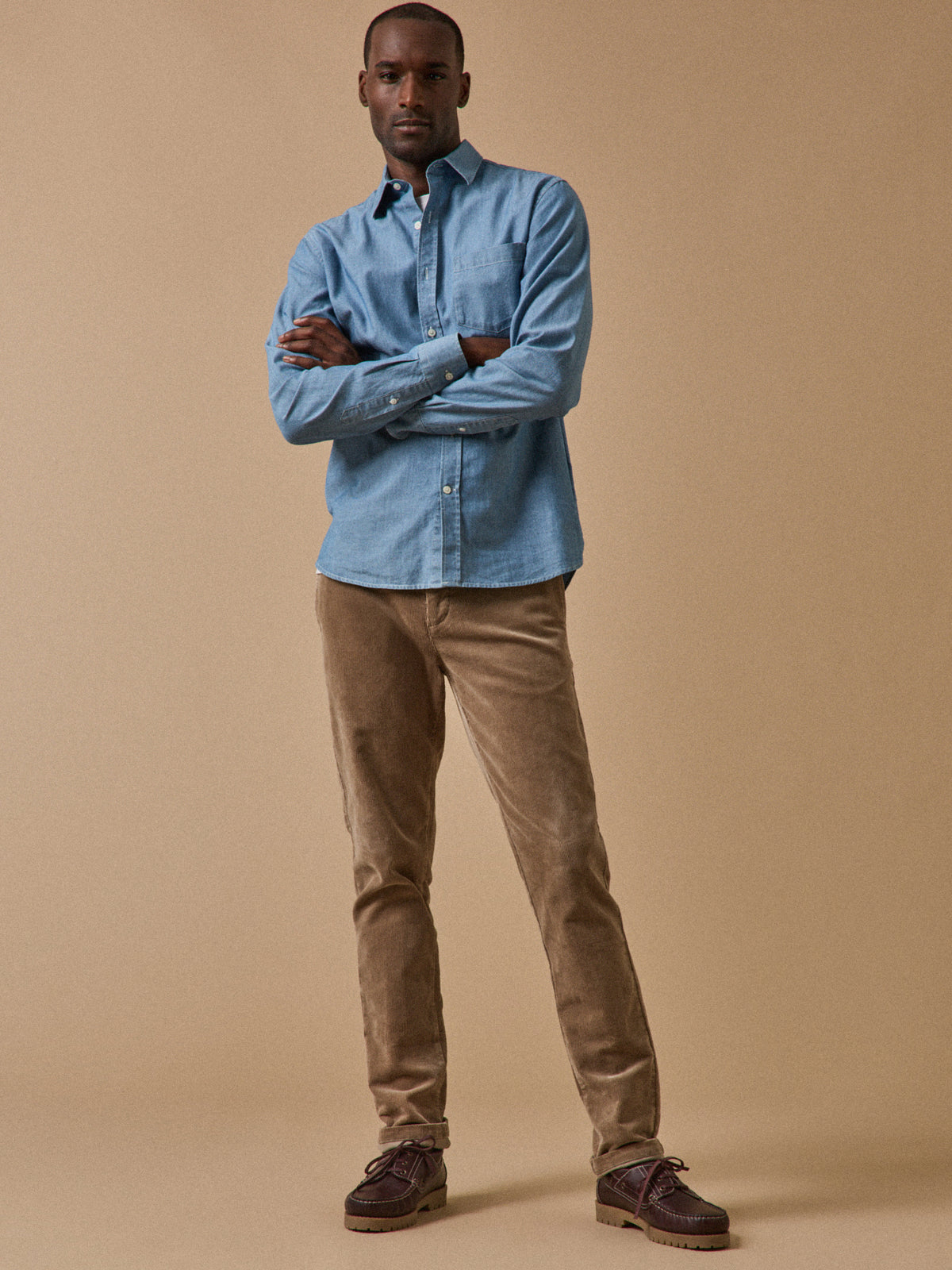 Chino velours regular homme