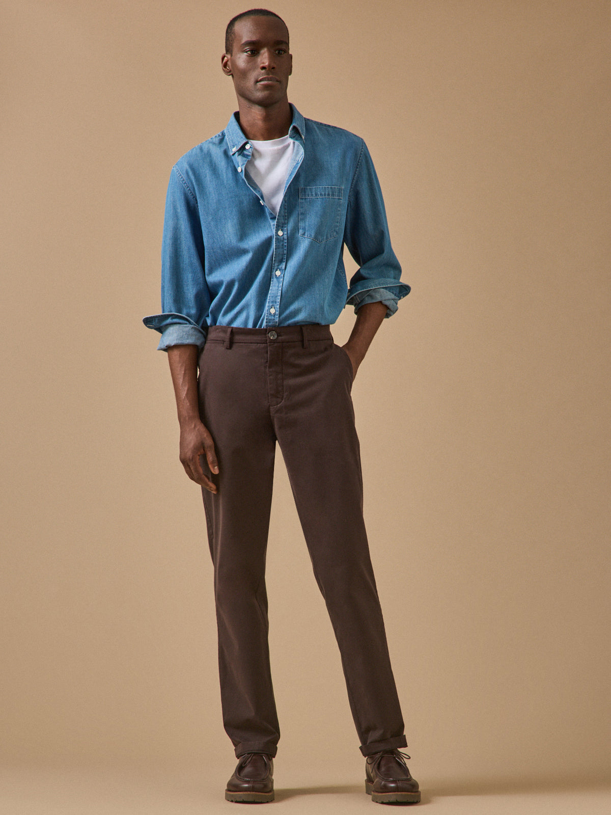 Chino gabardine homme