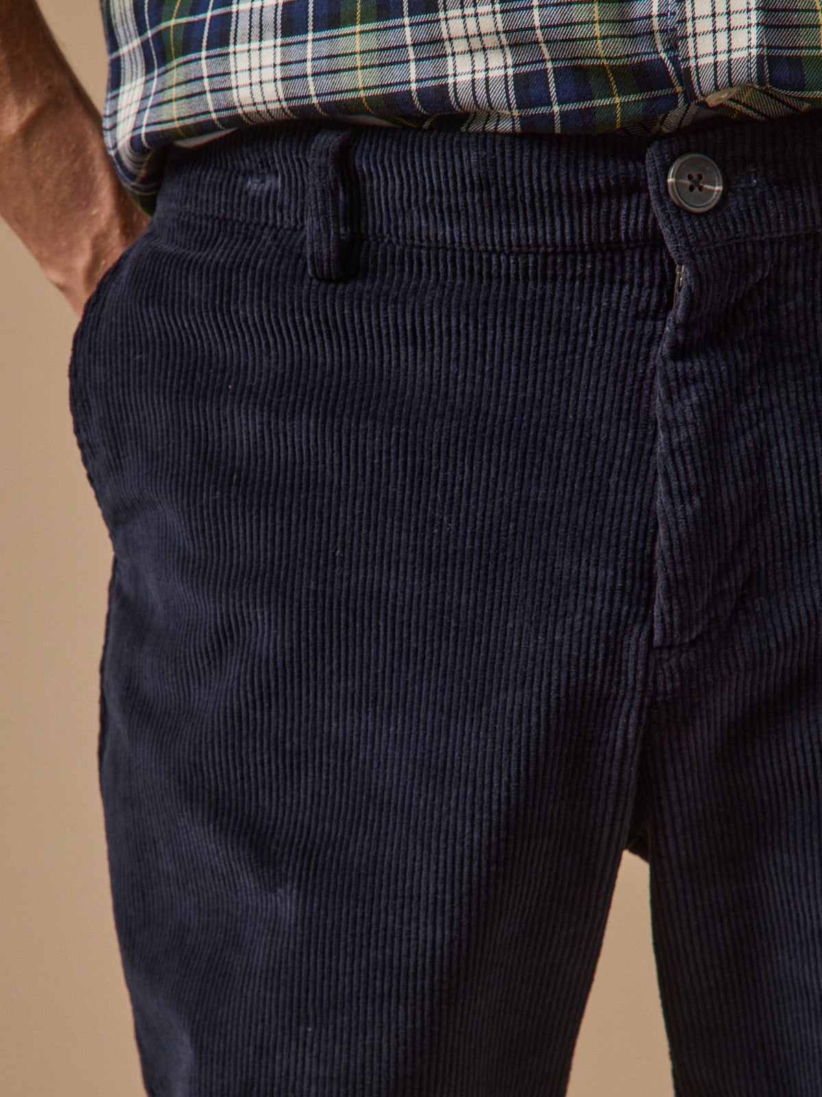 Pantalon taille élastiquée velours homme