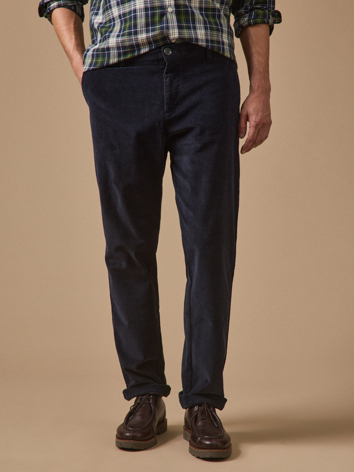 Pantalon taille élastiquée velours homme