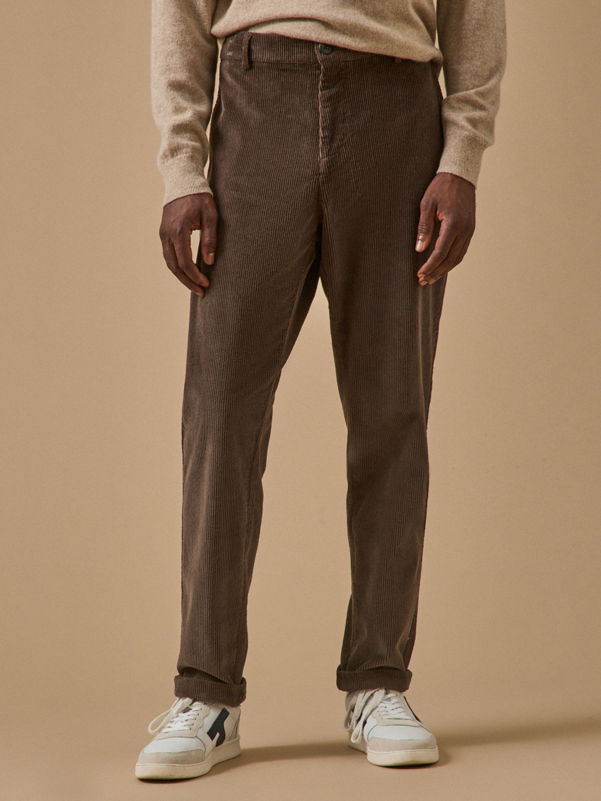 Pantalon taille élastiquée velours homme