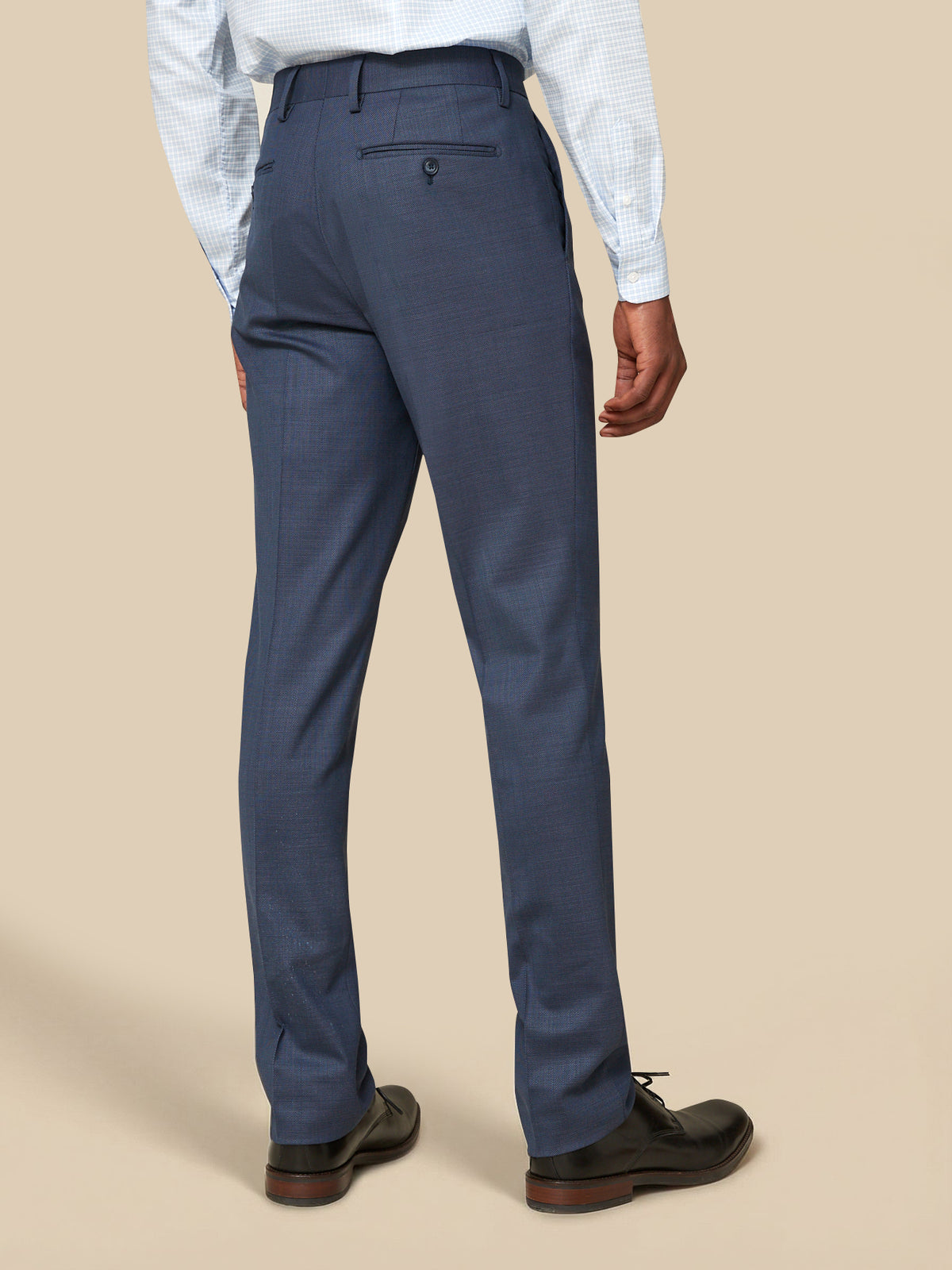 Men's suit trousers in textured fabric