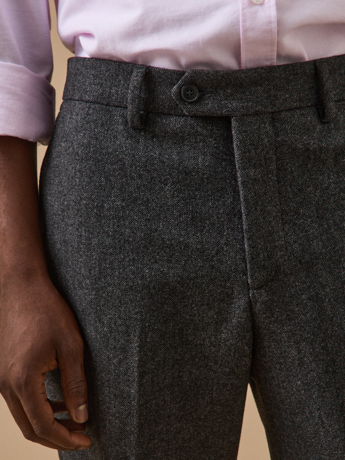 Pantalon lainage caviar homme