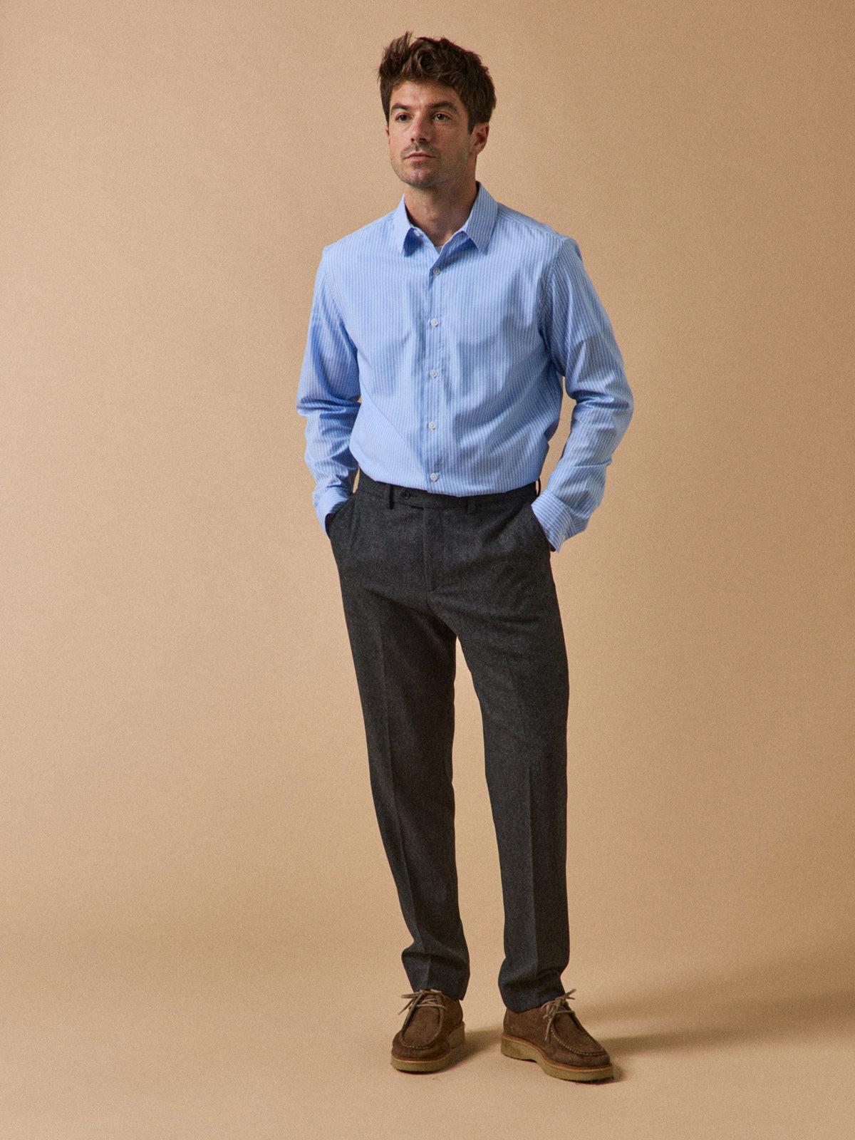 Pantalon lainage caviar homme
