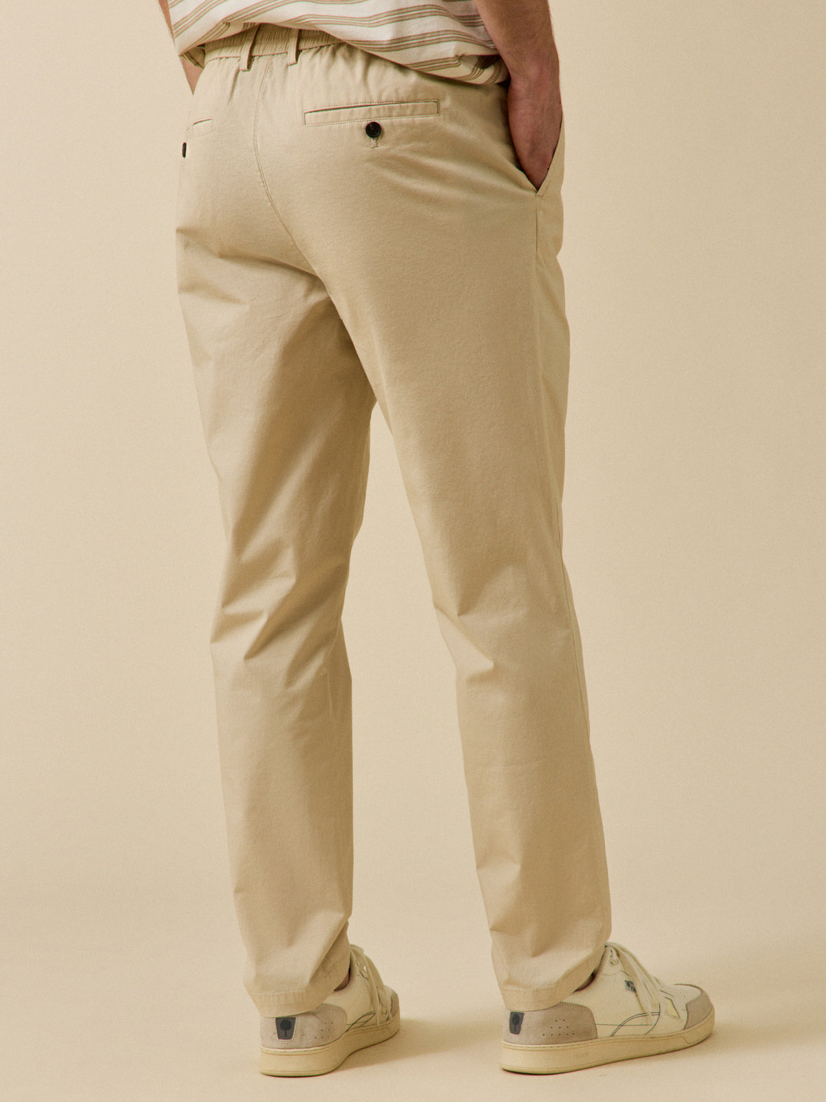 Pantalon taille élastiquée popeline craquante homme