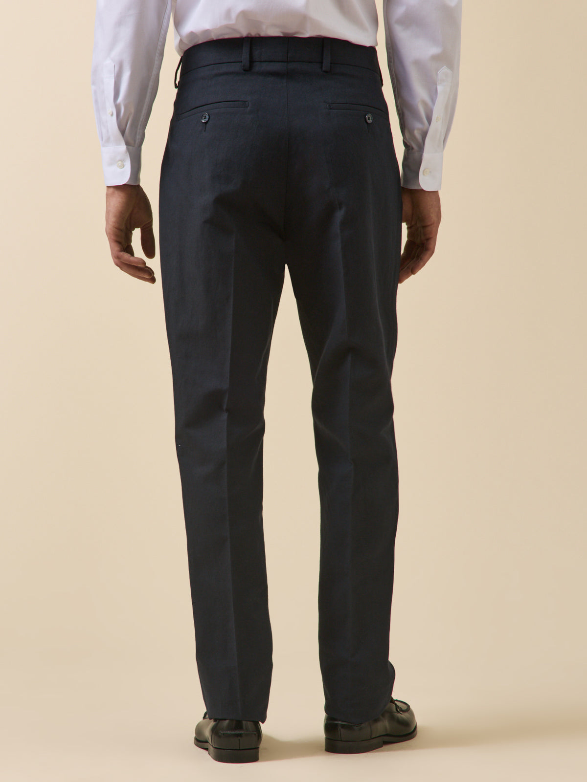 Men's cotton and linen suit trousers