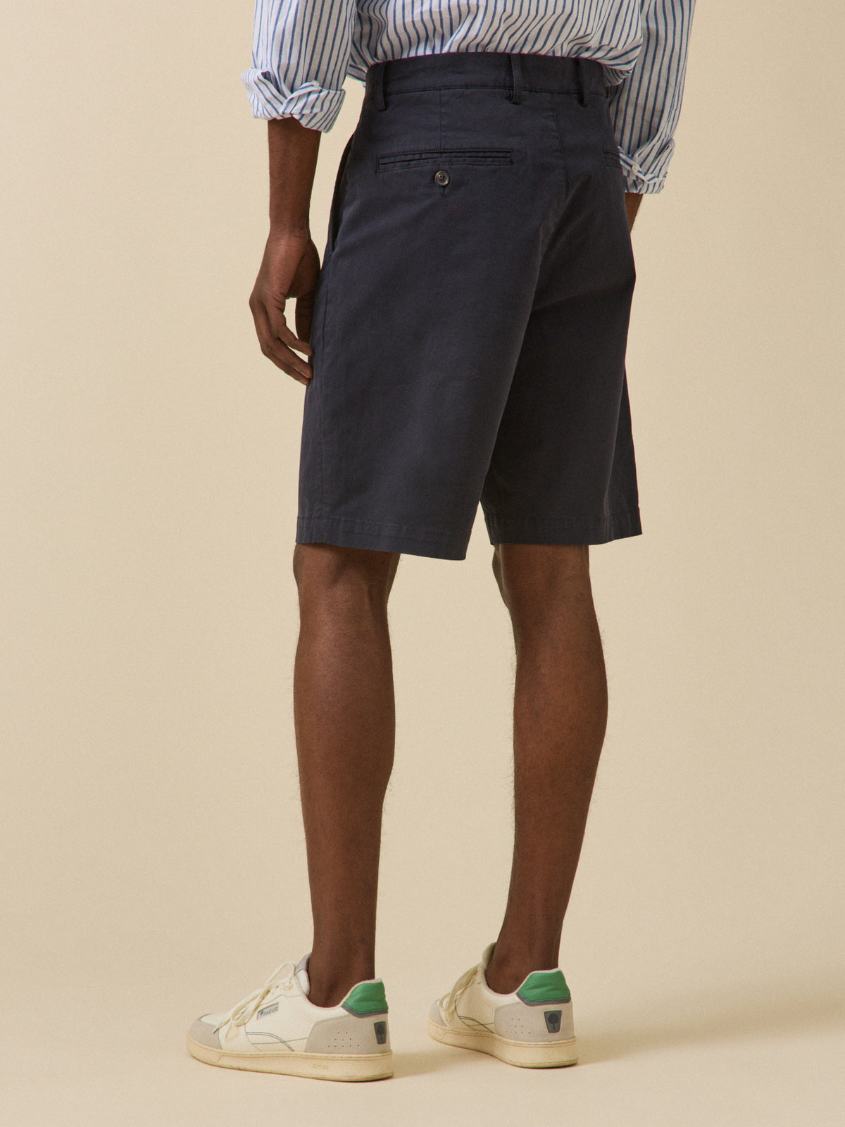 Men's stretch cotton chino-style Bermuda shorts
