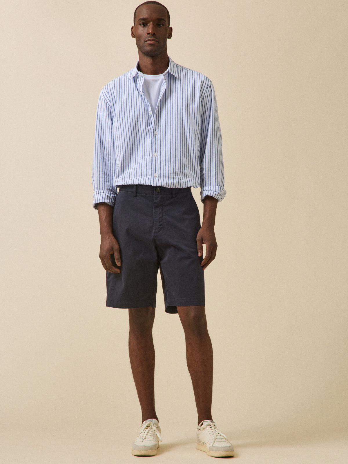Men's stretch cotton chino-style Bermuda shorts