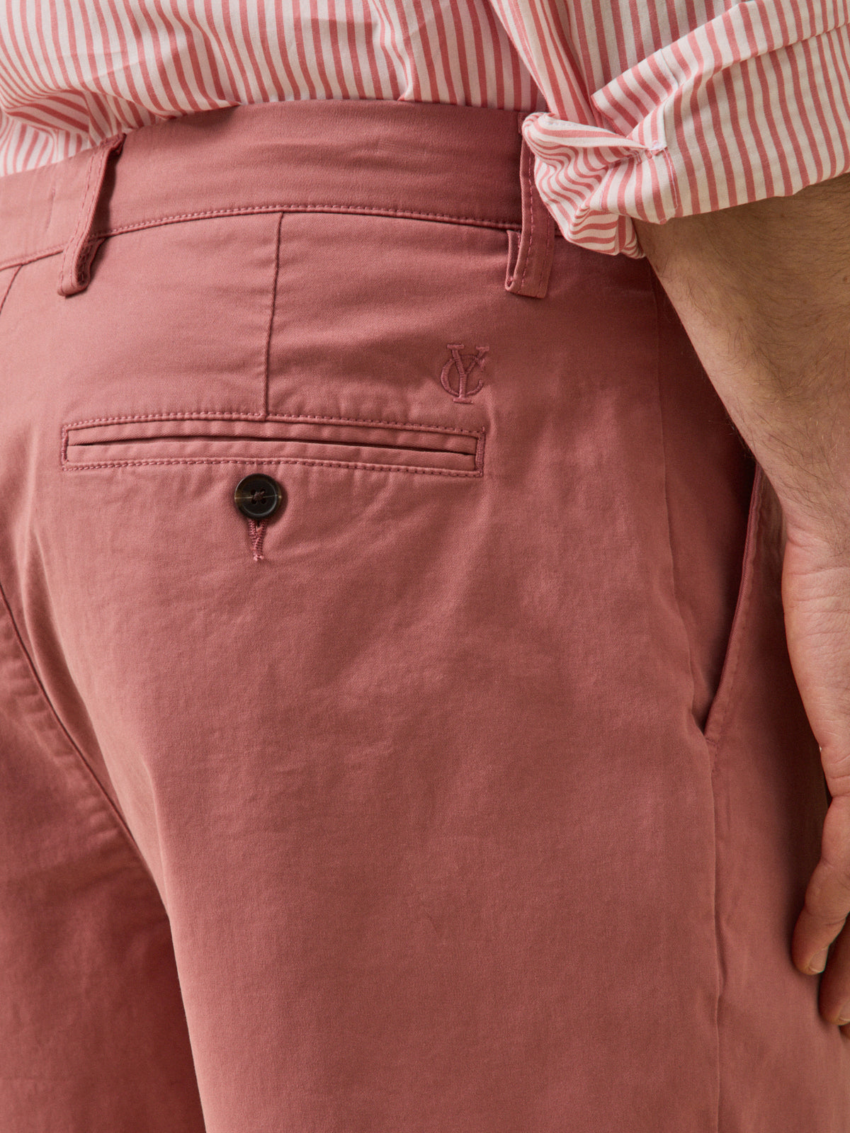Bermuda chino homme coton stretch