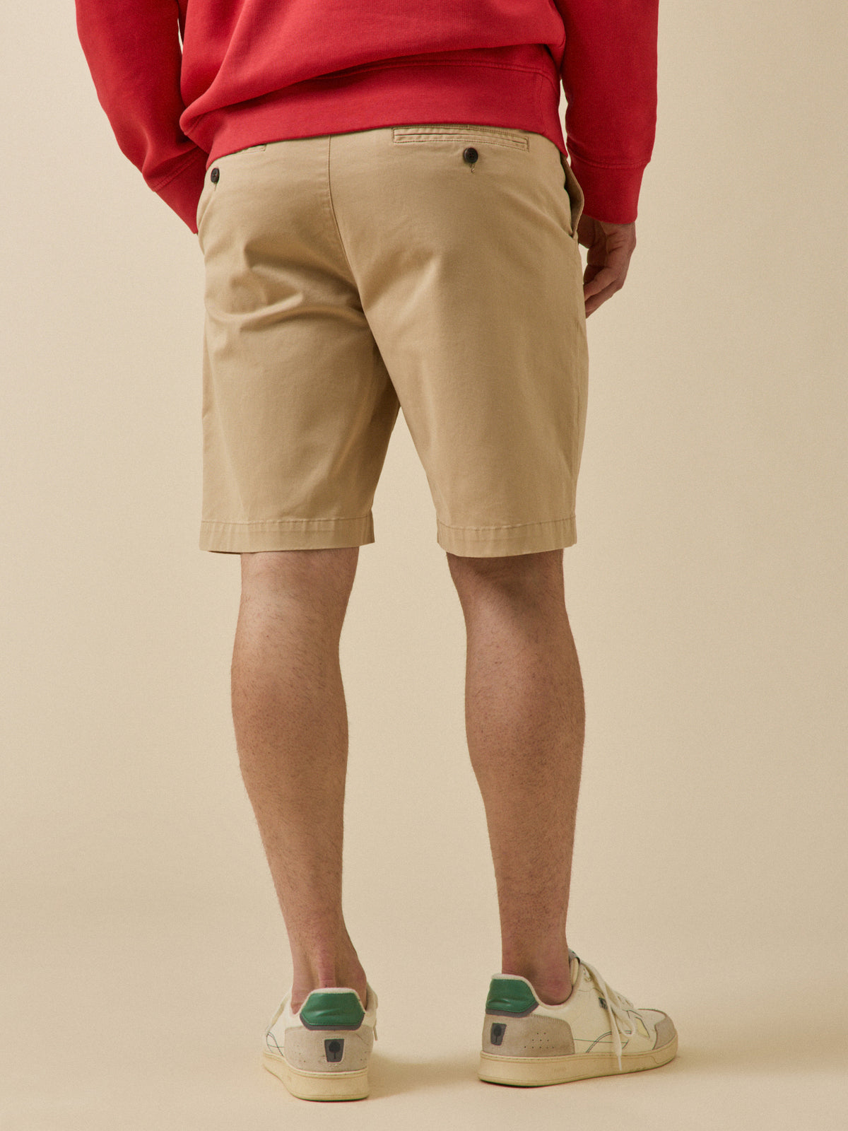 Men's stretch cotton chino-style Bermuda shorts