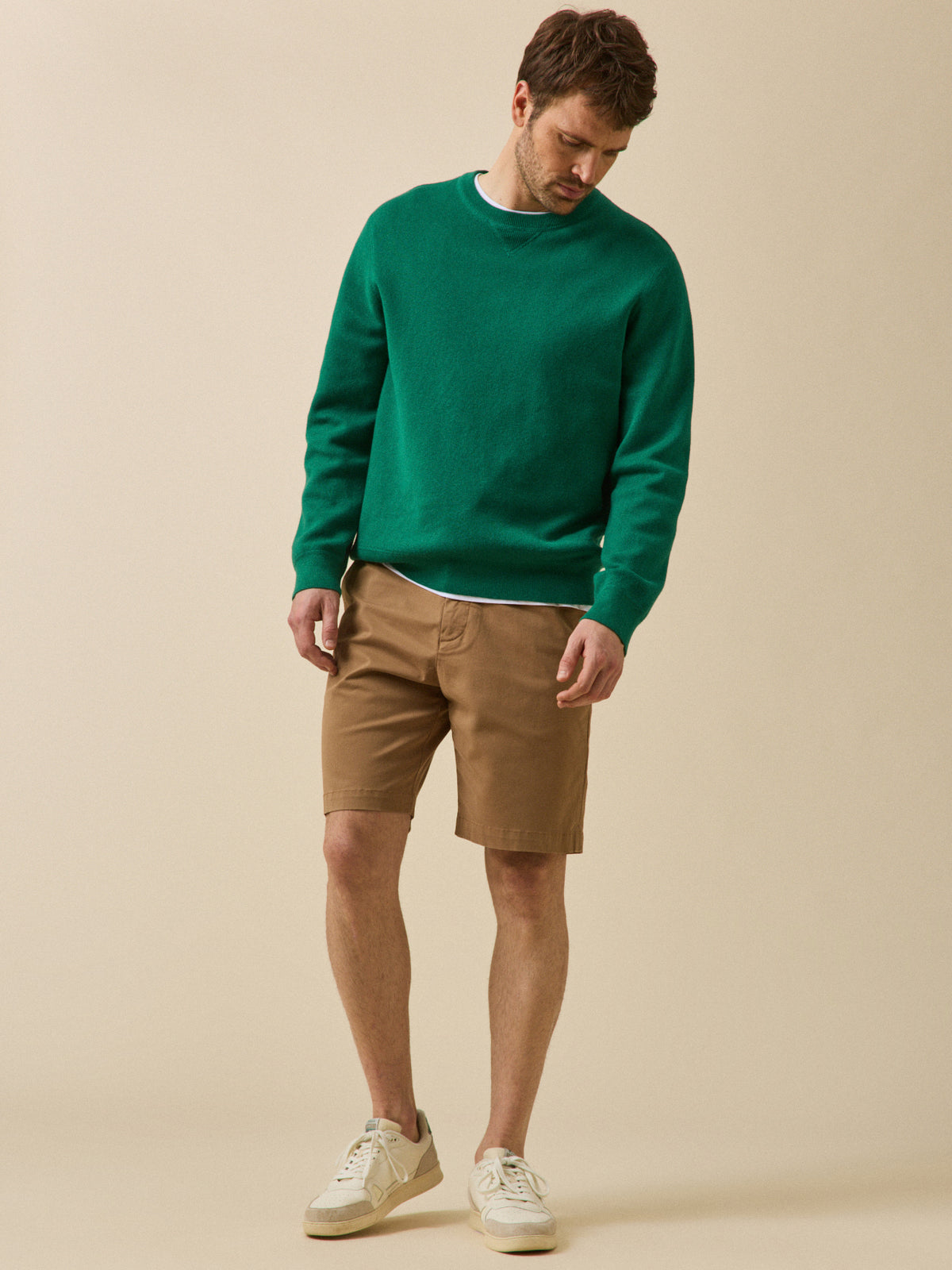Men's stretch cotton chino-style Bermuda shorts