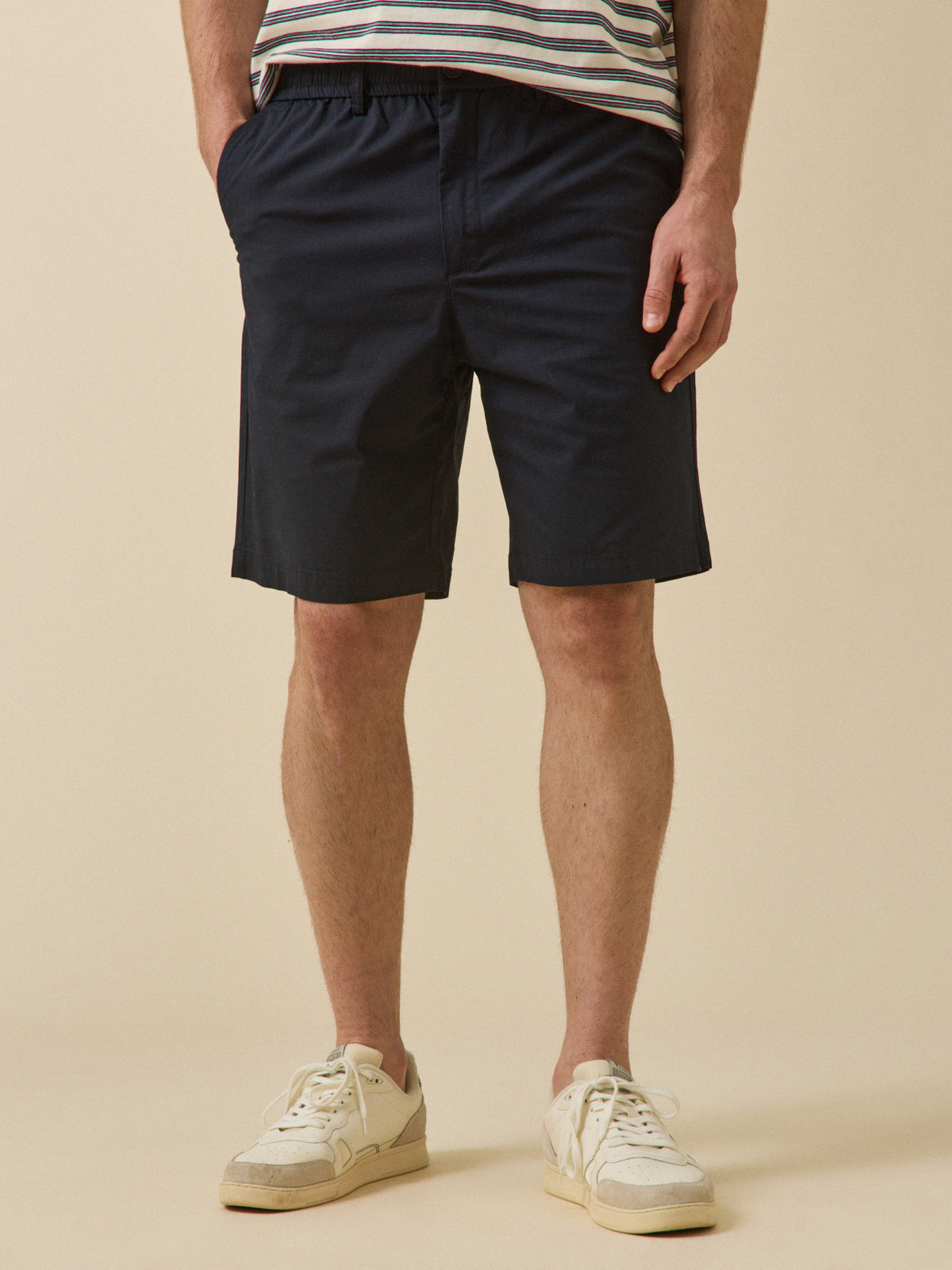 Bermuda taille élastiquée popeline craquante homme