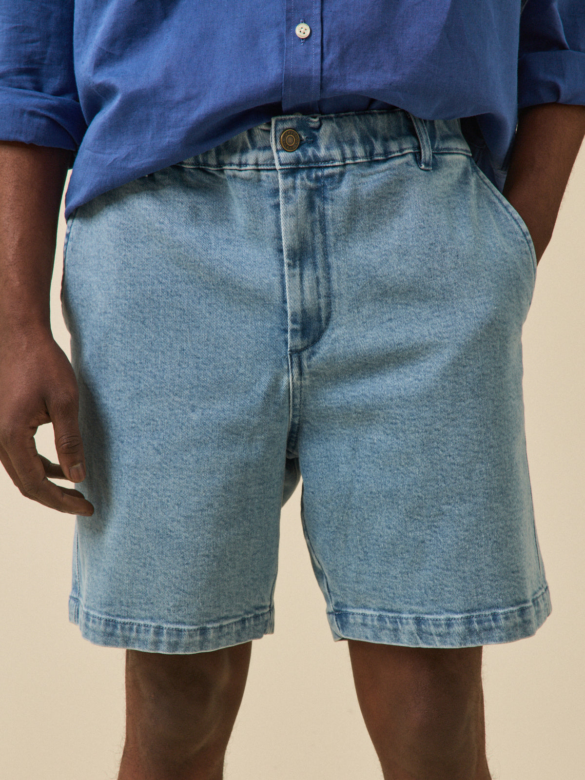 Bermuda taille élastiquée homme coton biologique