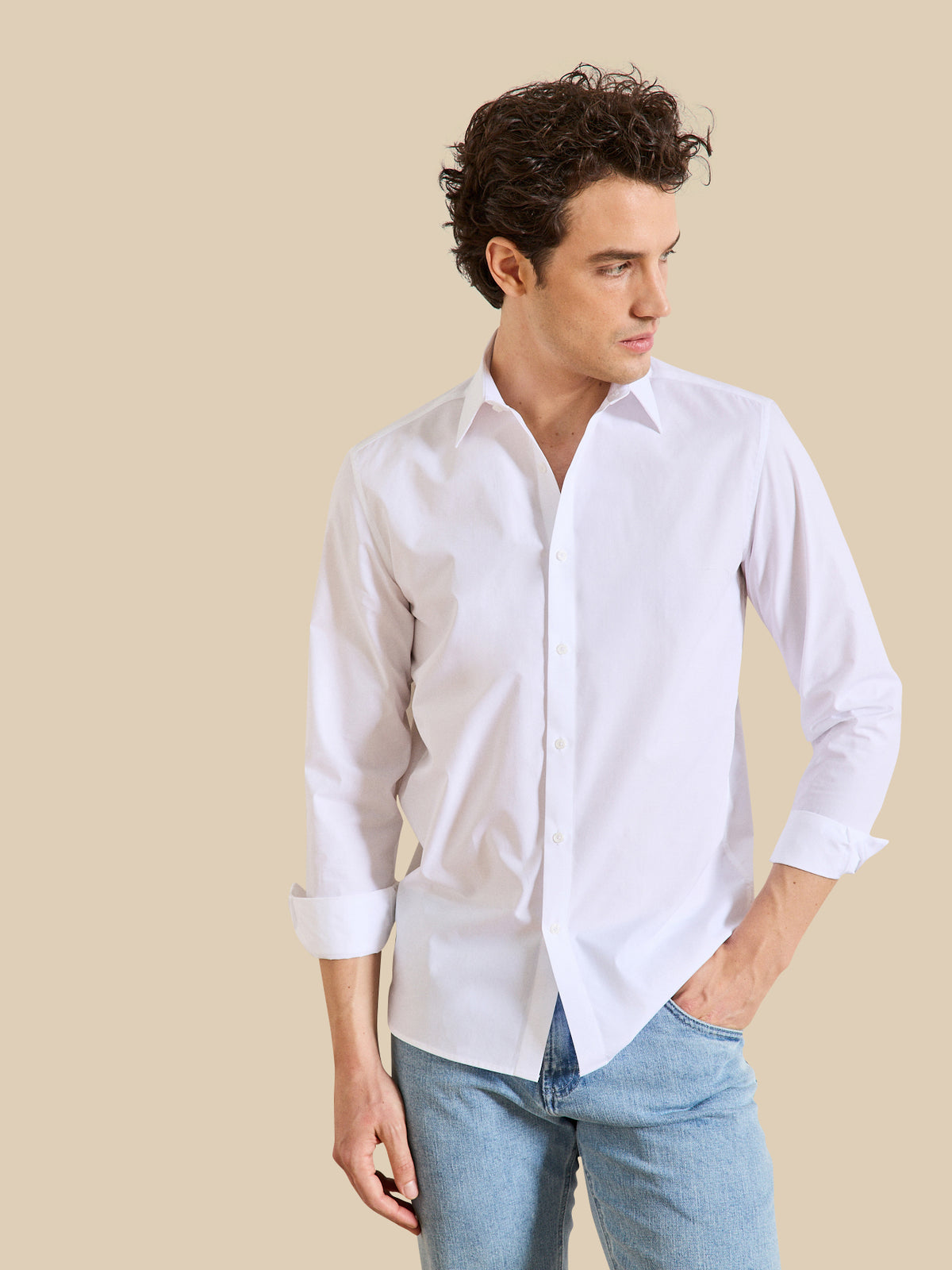 Chemise Regular Fit homme popeline unie easy care