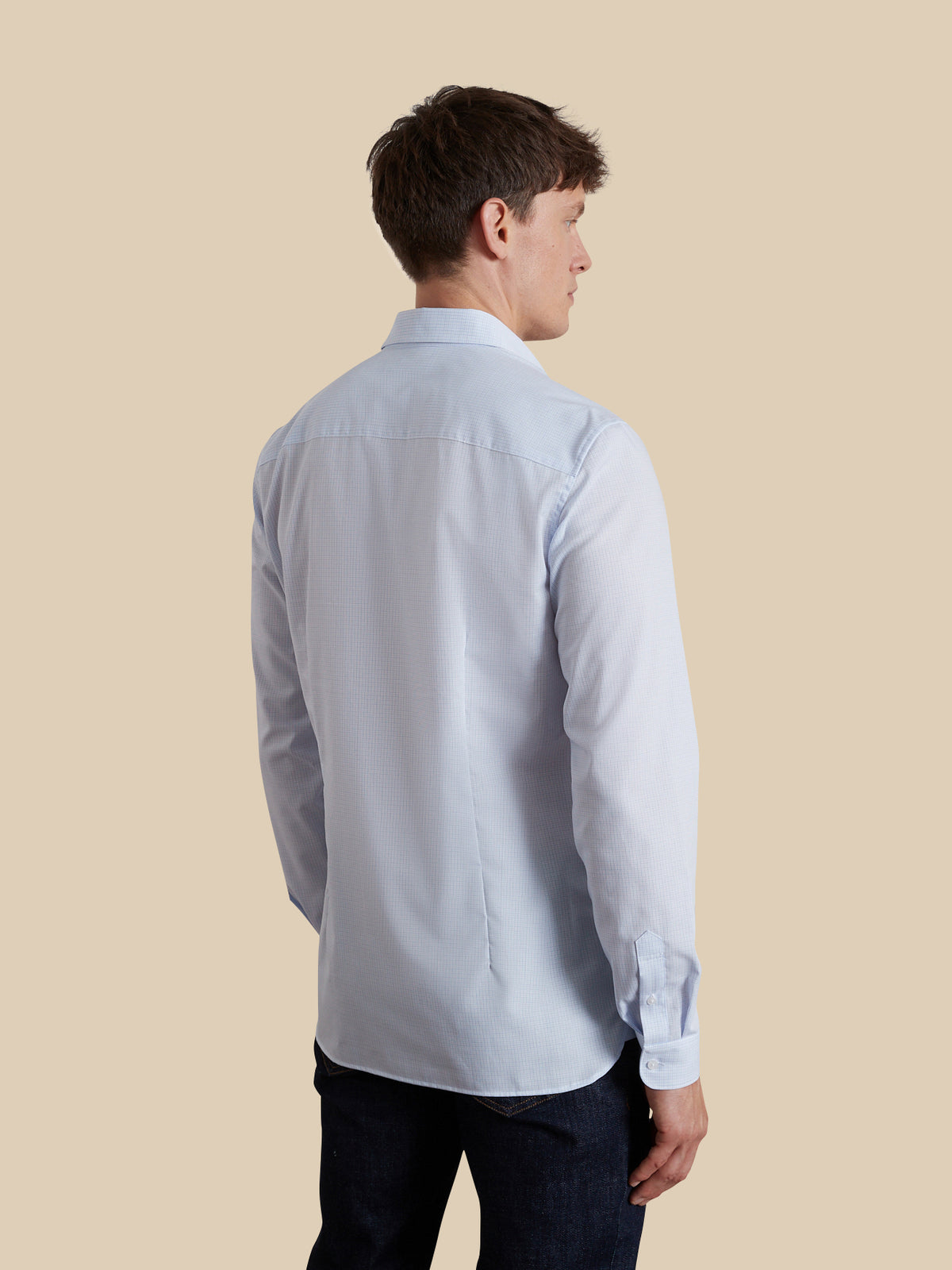 Men's Slim Fit mini check shirt