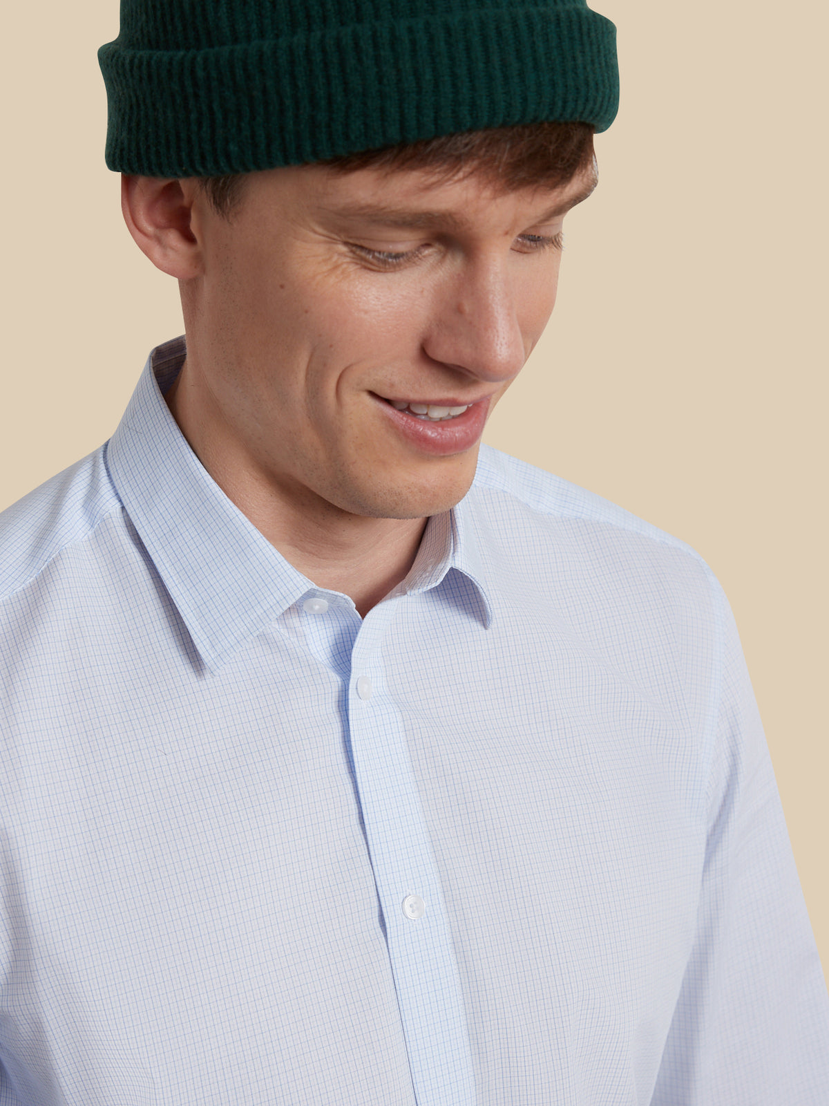 Men's Slim Fit mini check shirt