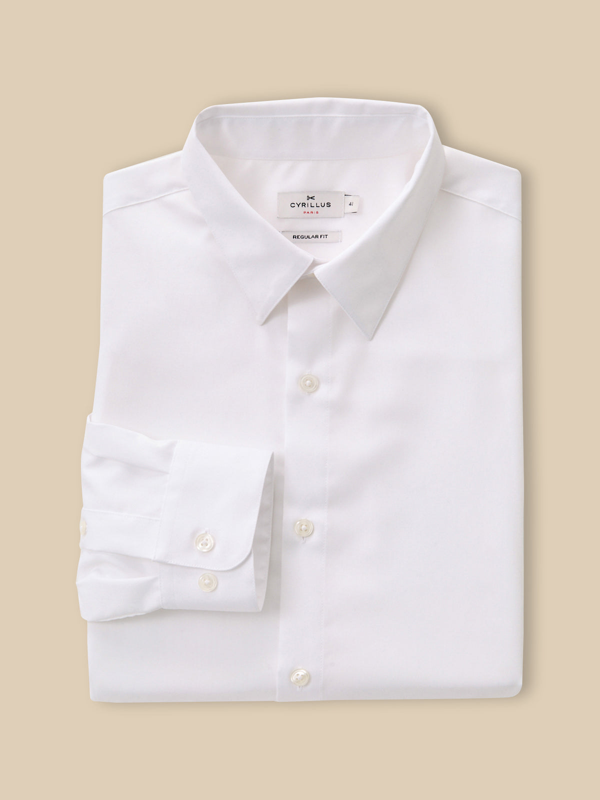 Men's Regular plain cotton twill non-iron shirt