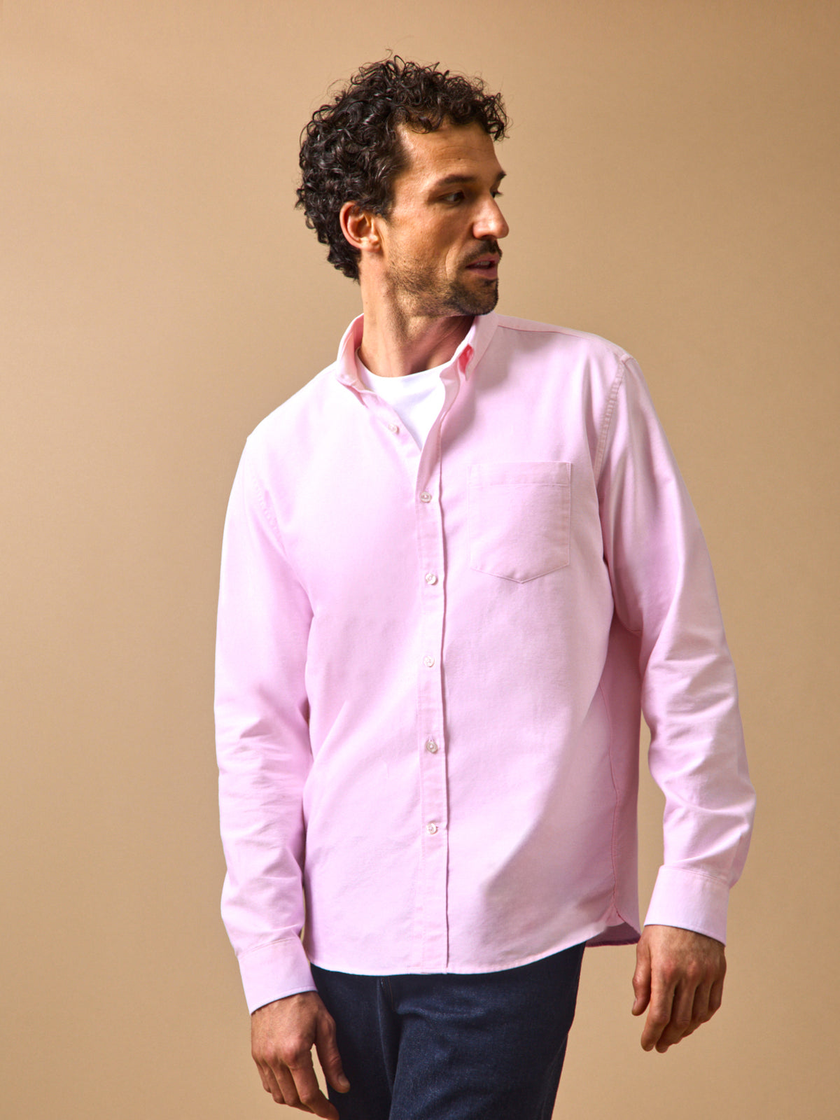 Men's Oxford cloth shirt with contemporary classic fit