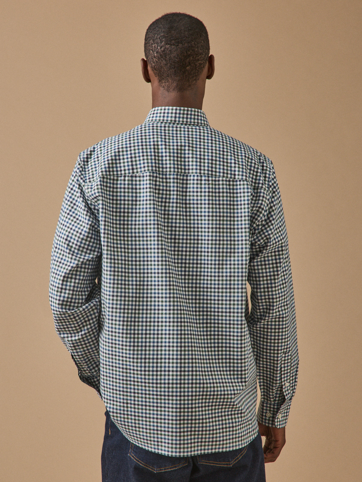Chemise oxford carreaux homme coupe contemporaine