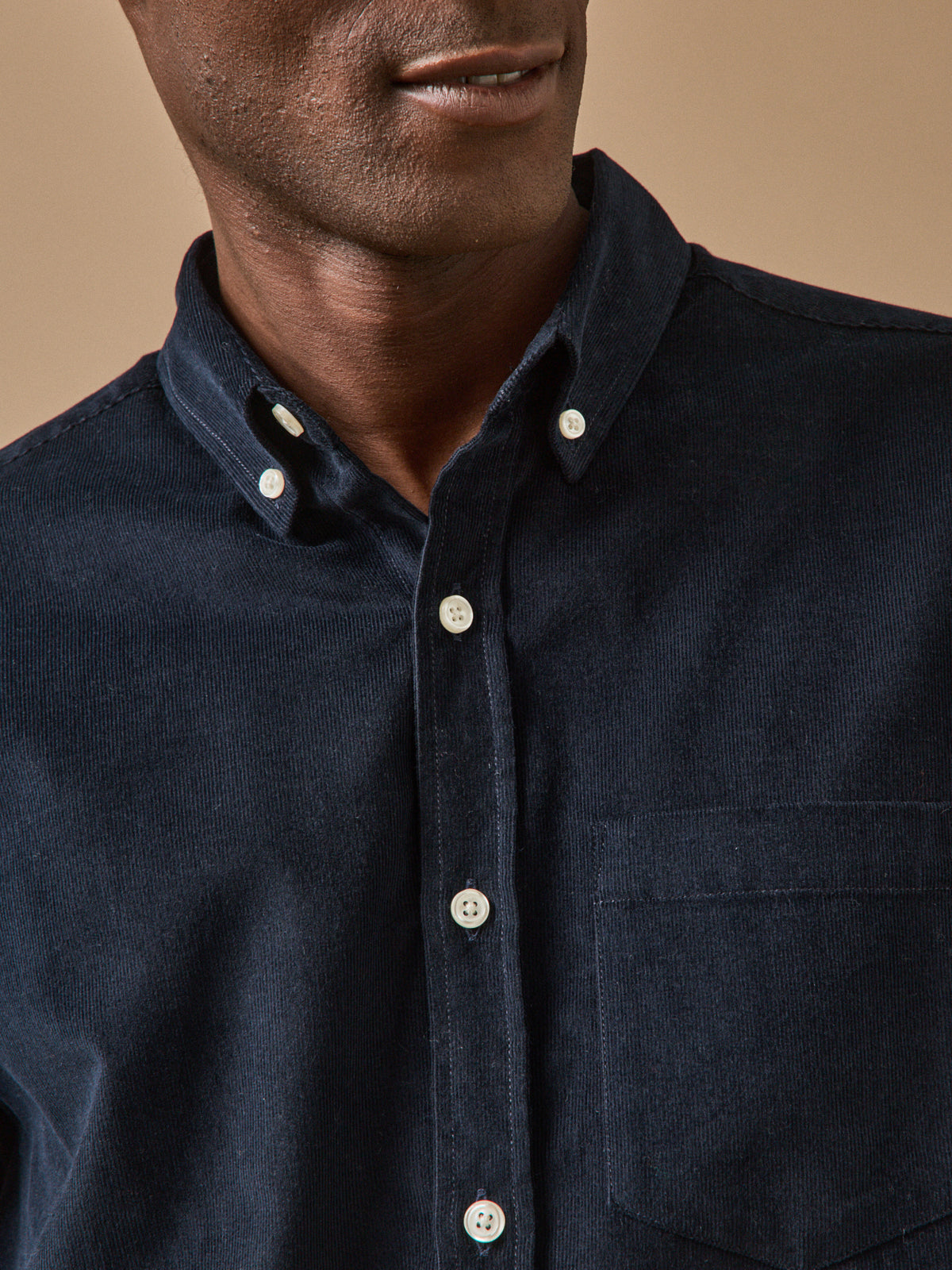 Men's corduroy shirt with contemporary classic fit