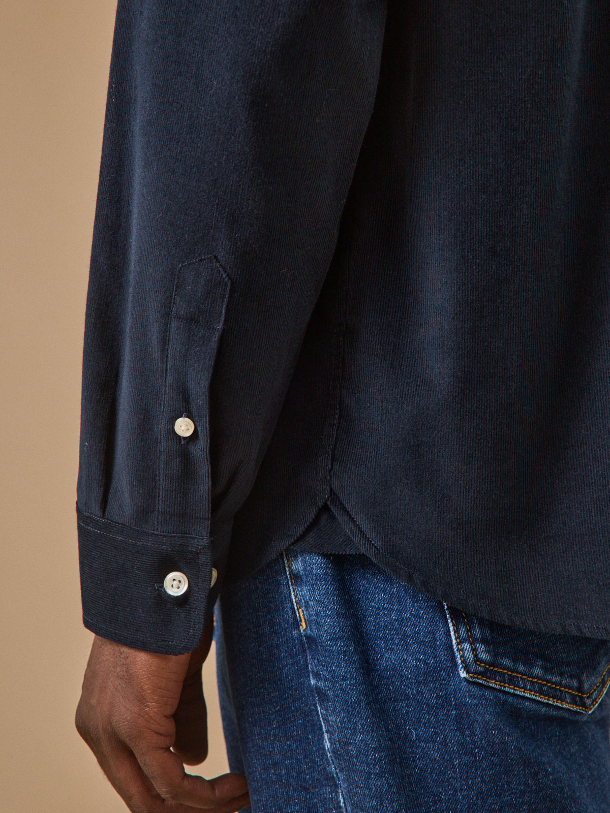 Men's corduroy shirt with contemporary classic fit