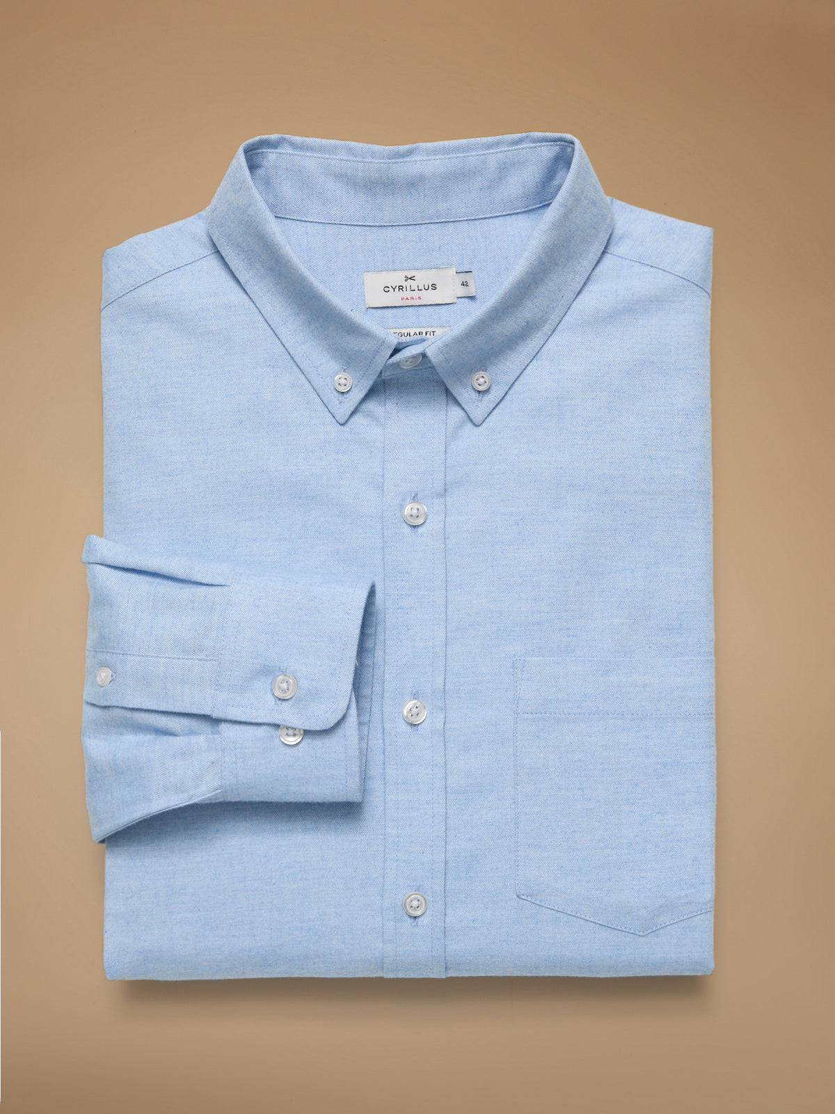 Men's flannel shirt with contemporary classic fit
