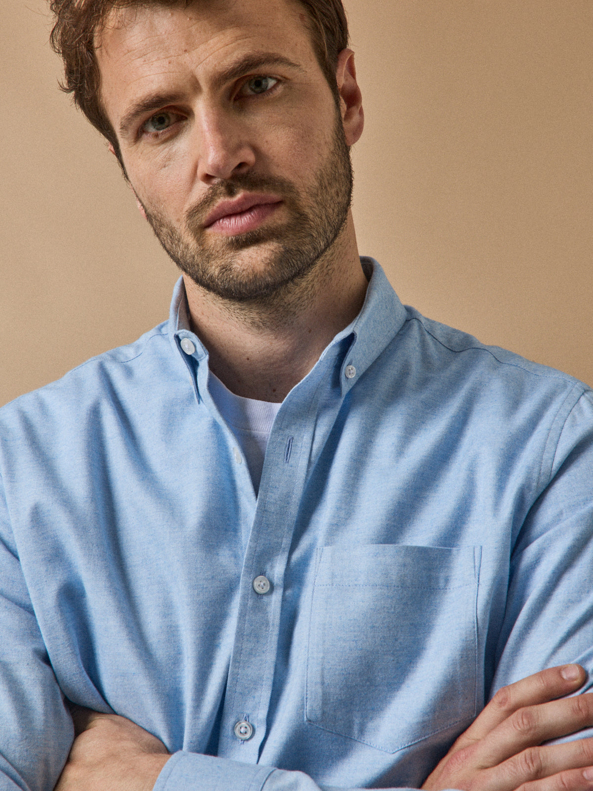 Men's flannel shirt with contemporary classic fit