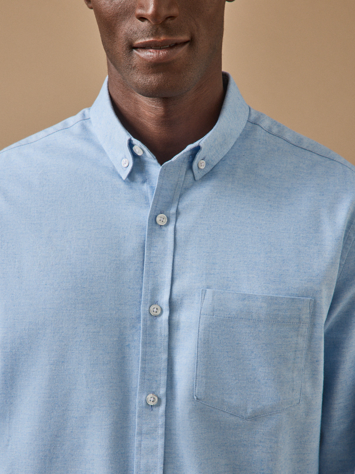 Men's flannel shirt with contemporary classic fit